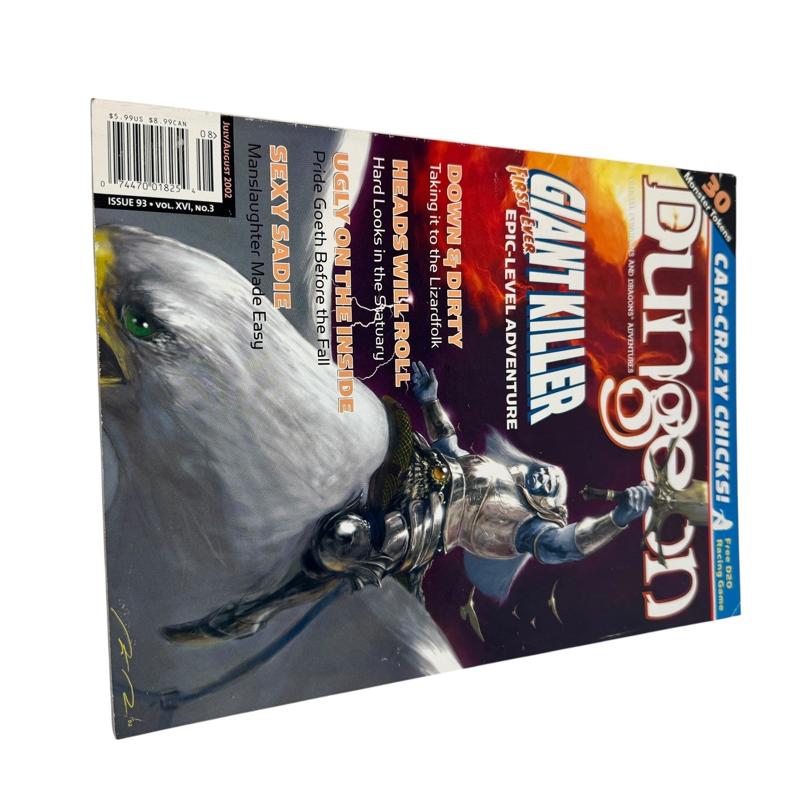 Vintage Dungeon Magazine #93 July August 2002 Thunderball Rally D20 Rulebook