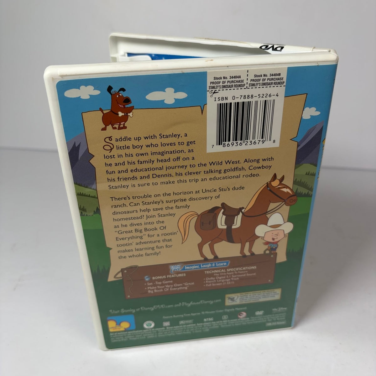 Stanley's Dinosaur Round-Up DVD Disney Children's Family Movie Full-Length NTSC
