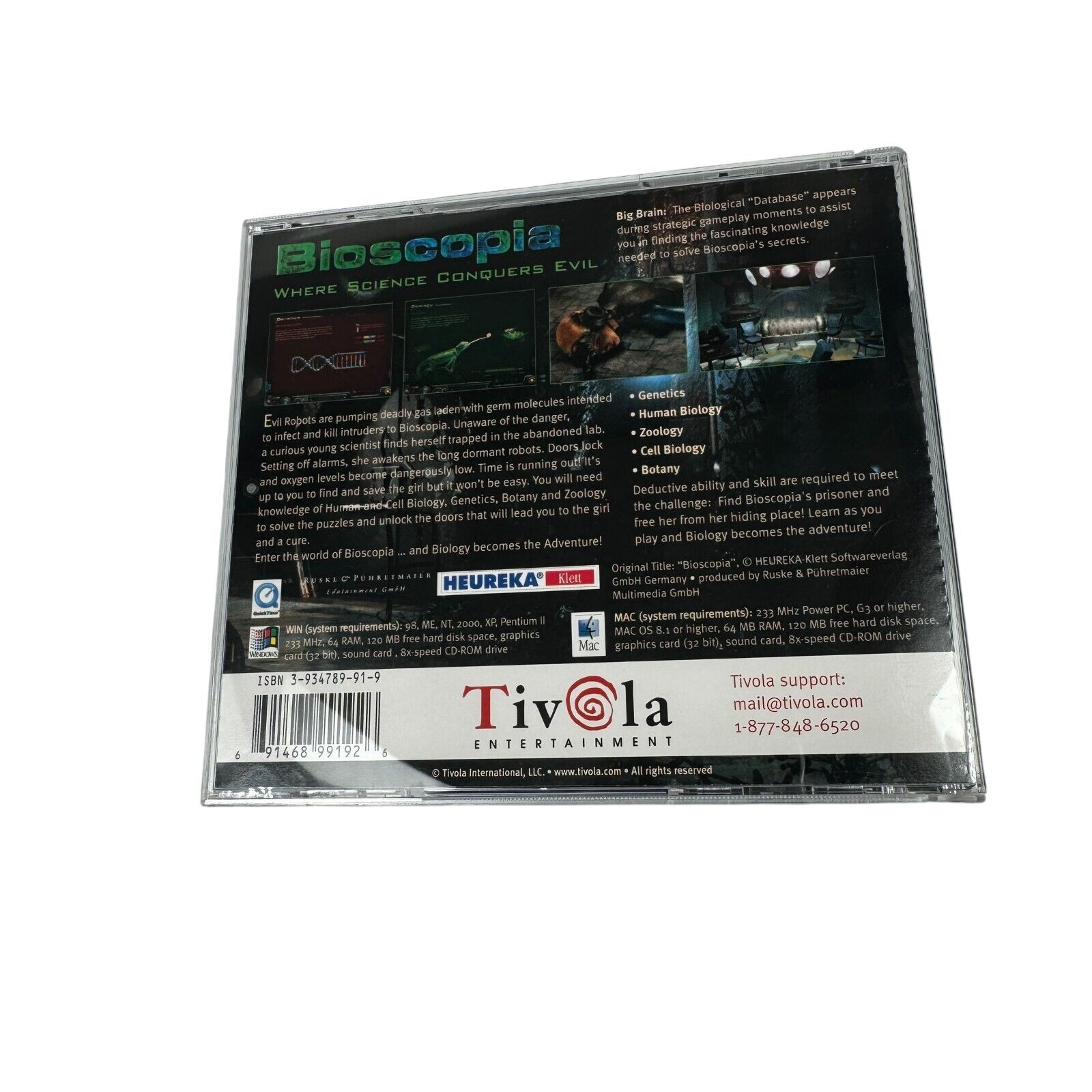 Bioscopia Sci-Fi PC Game by Tivola Entertainment 2-Disc CD-ROM Set