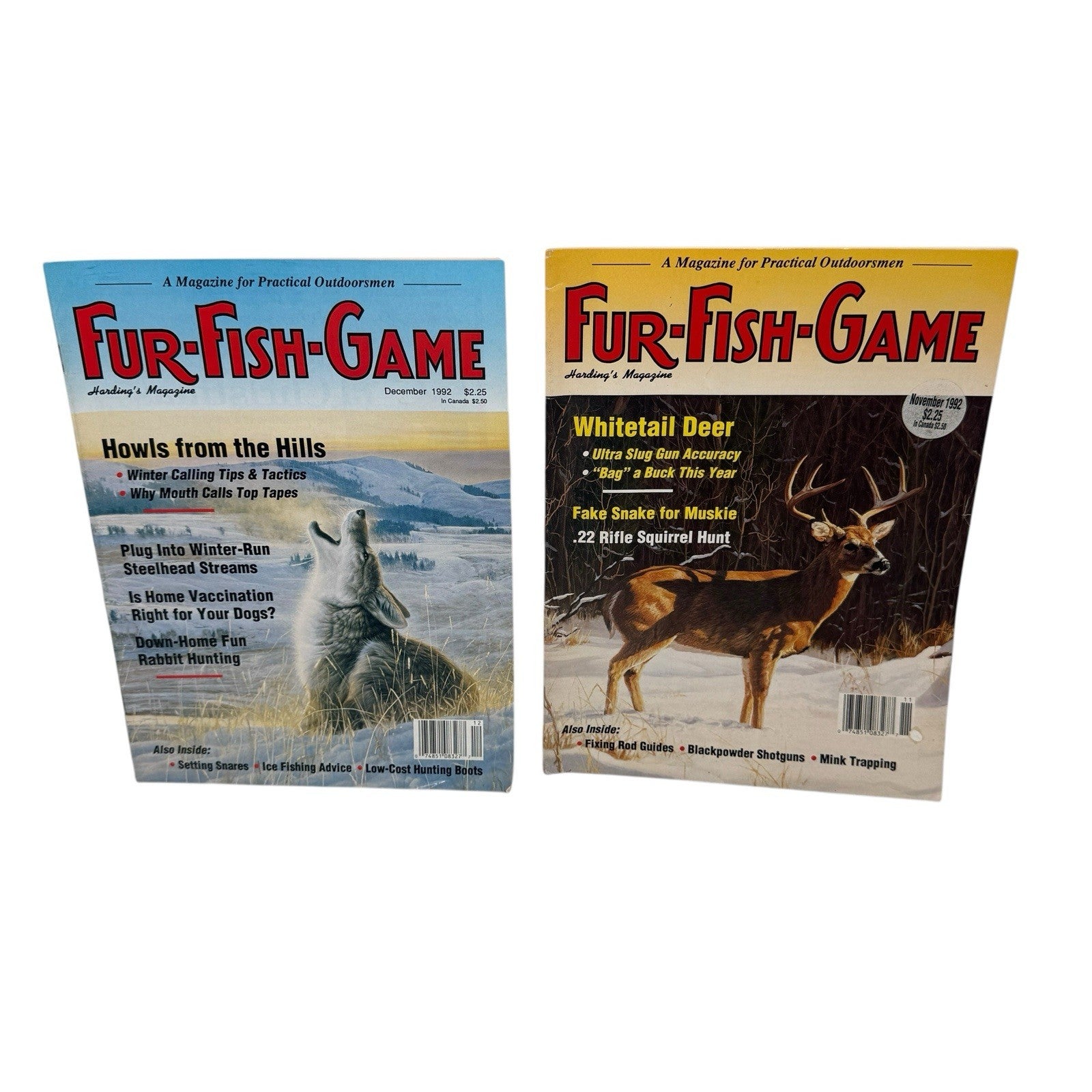Mixed Lot Of 11 Fur Fish Game Magazines 1991-1992
