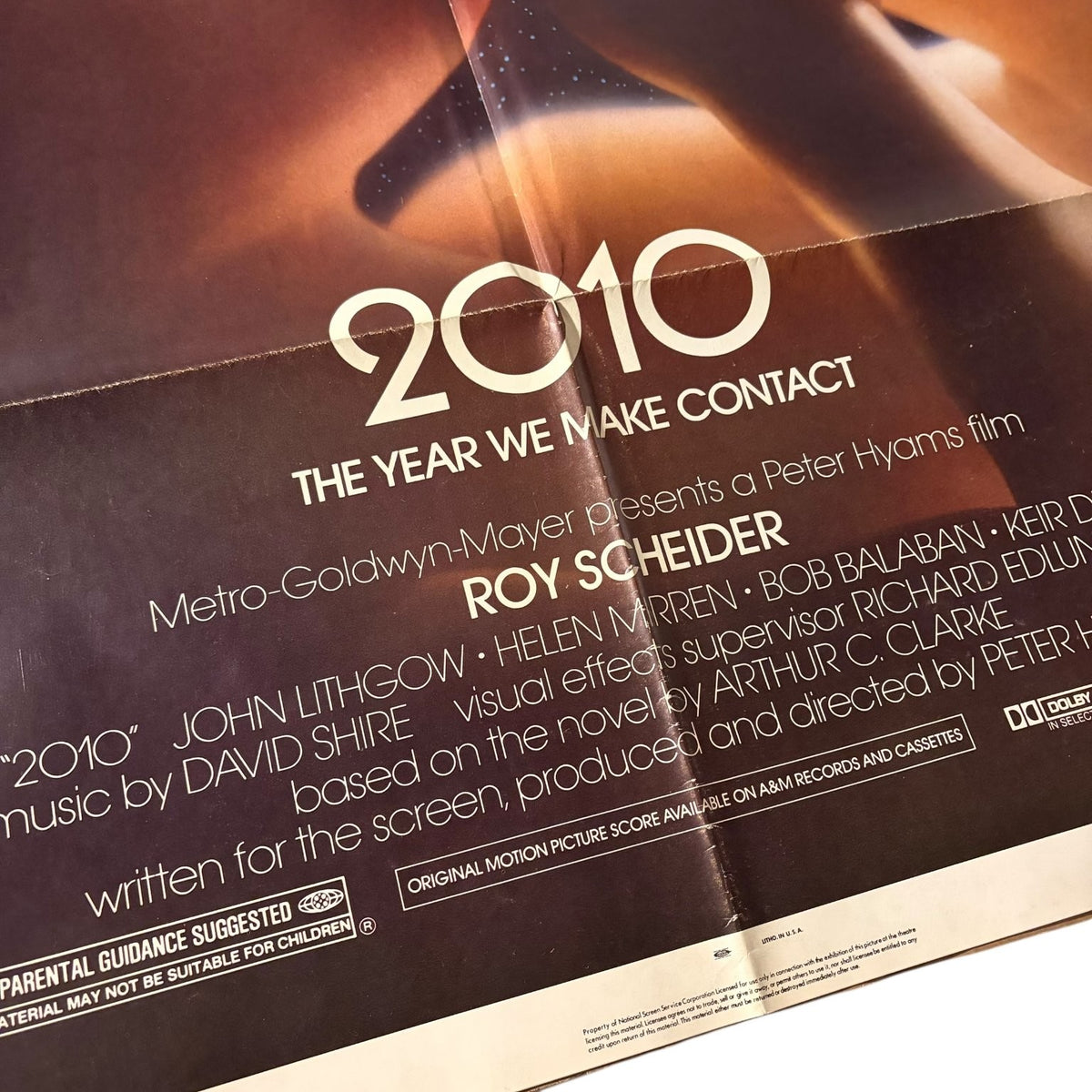 2010 The Year We Make Contact 1984 One Sheet Movie Poster Roy Scheider Sci-Fi
