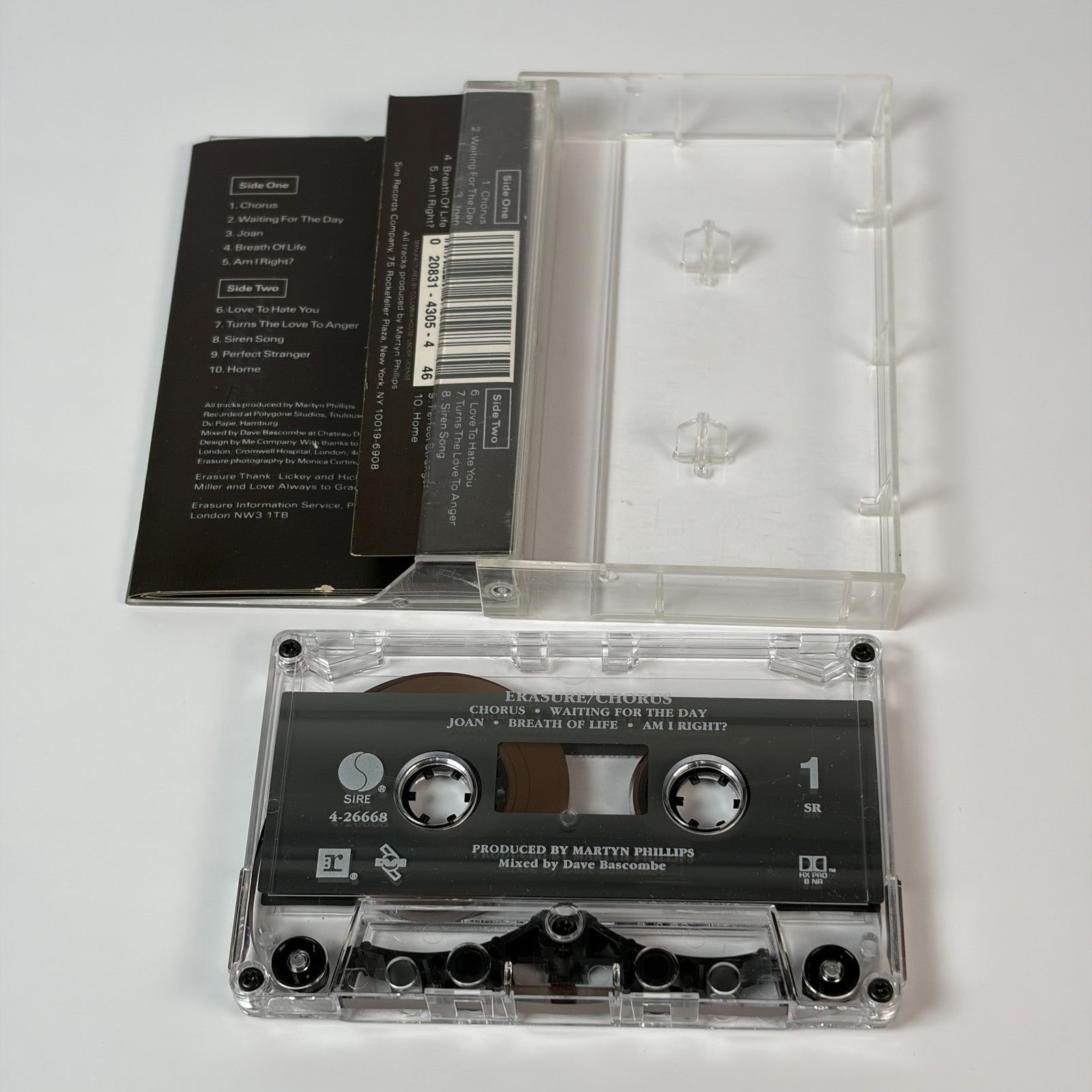 Erasure - Chorus Cassette Tape 4-26668 Sire Records Synth-Pop 1991 US Columbia