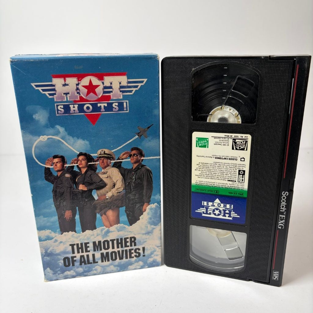 Hot Shots! VHS 1991 Charlie Sheen Lloyd Bridges Fox Video Comedy PG-13