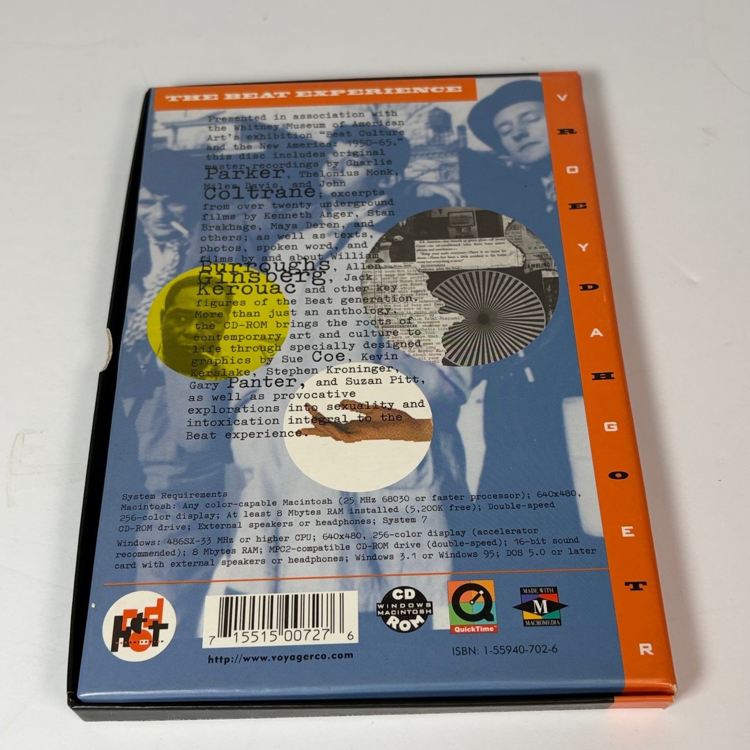 The Beat Experience CD-ROM for Mac & Windows 1999 Multimedia Anthology Voyager