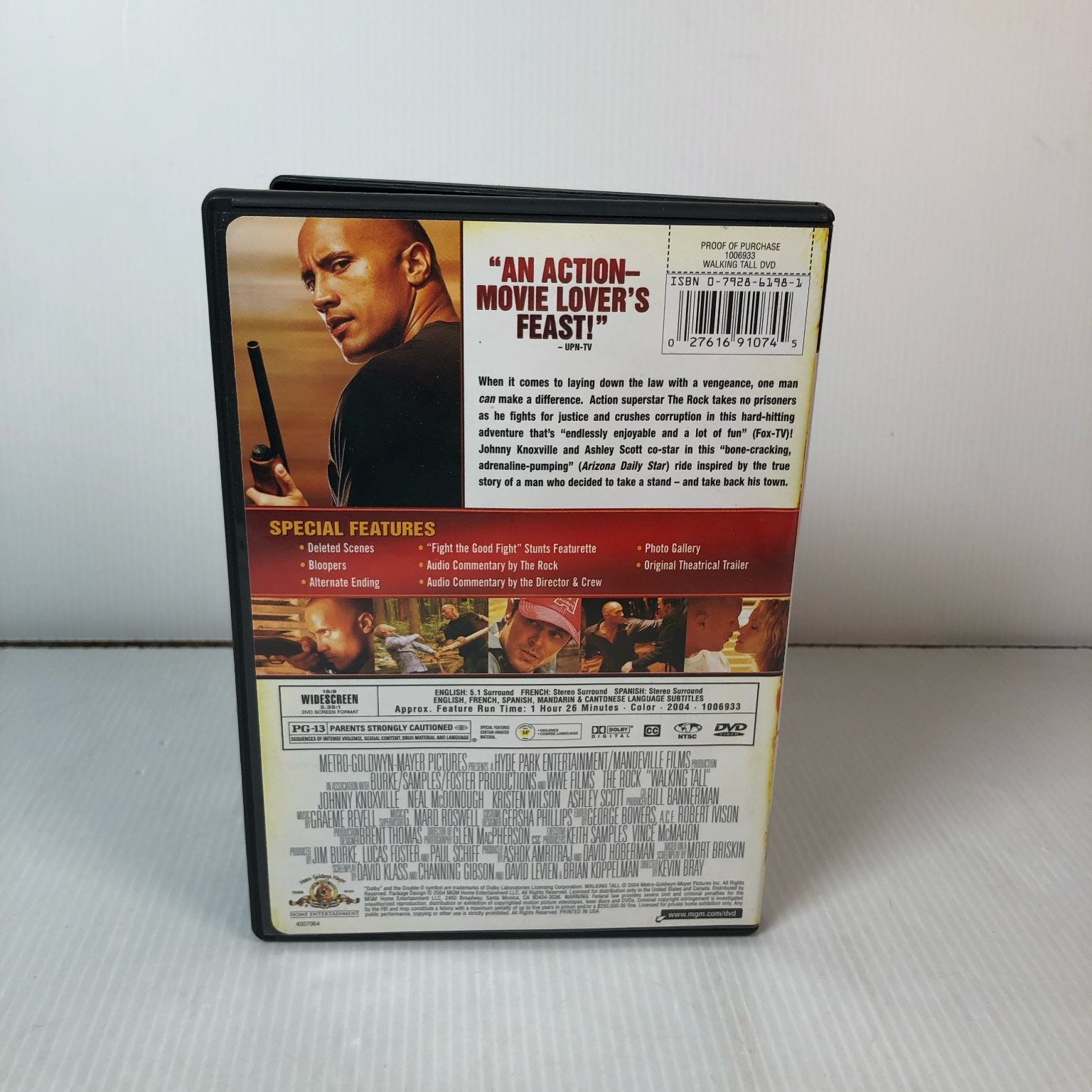 Walking Tall DVD 2004 The Rock Johnny Knoxville Special Features Action MGM