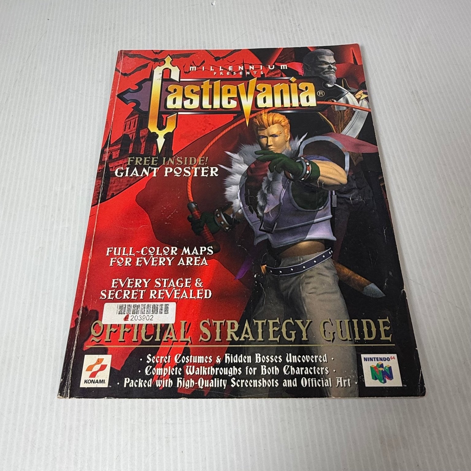 Castlevania Nintendo 64 N64 Official Millenium Strategy Guide (No Poster) Konami