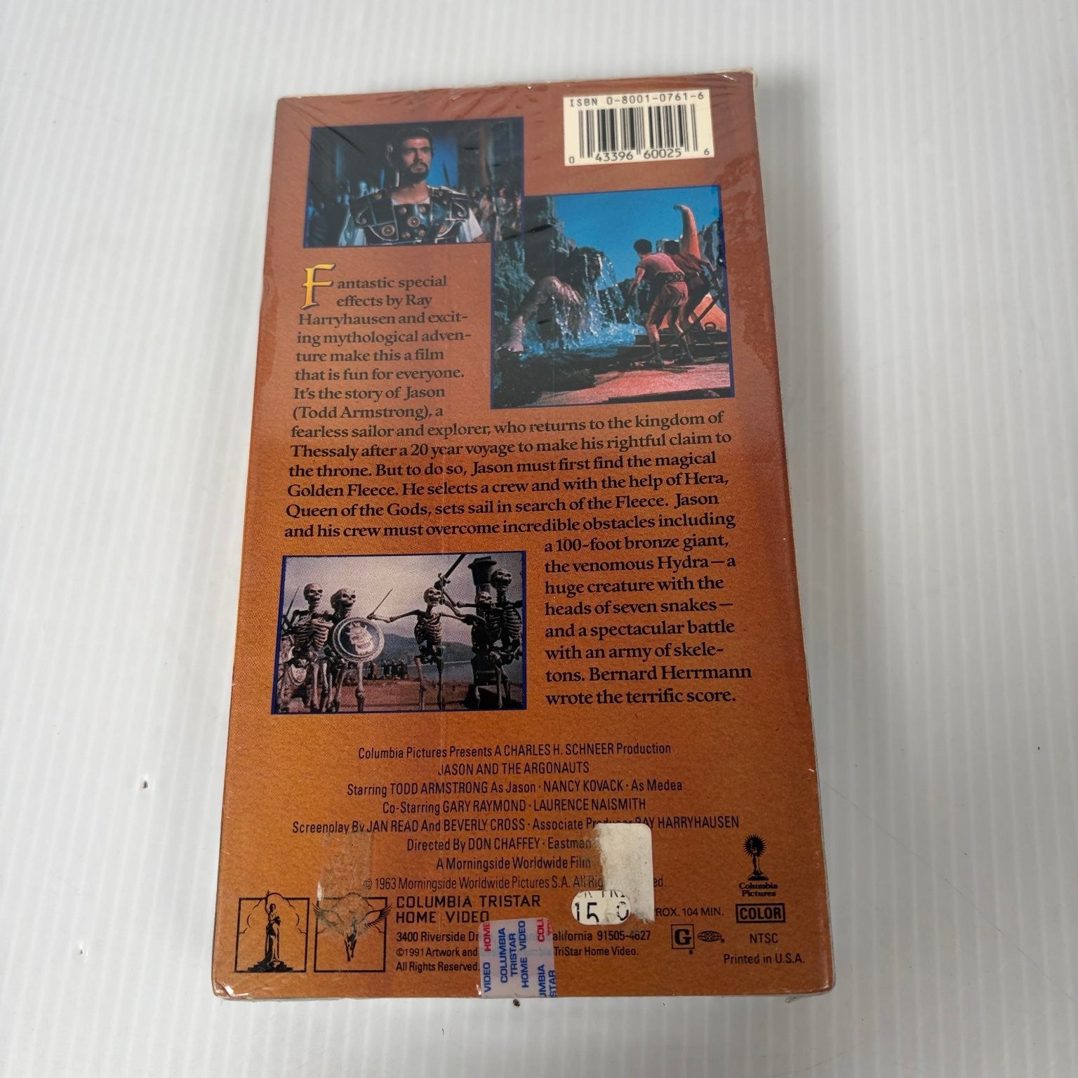Jason and the Argonauts VHS 1963 Adventure Fantasy Ray Harryhausen Sealed