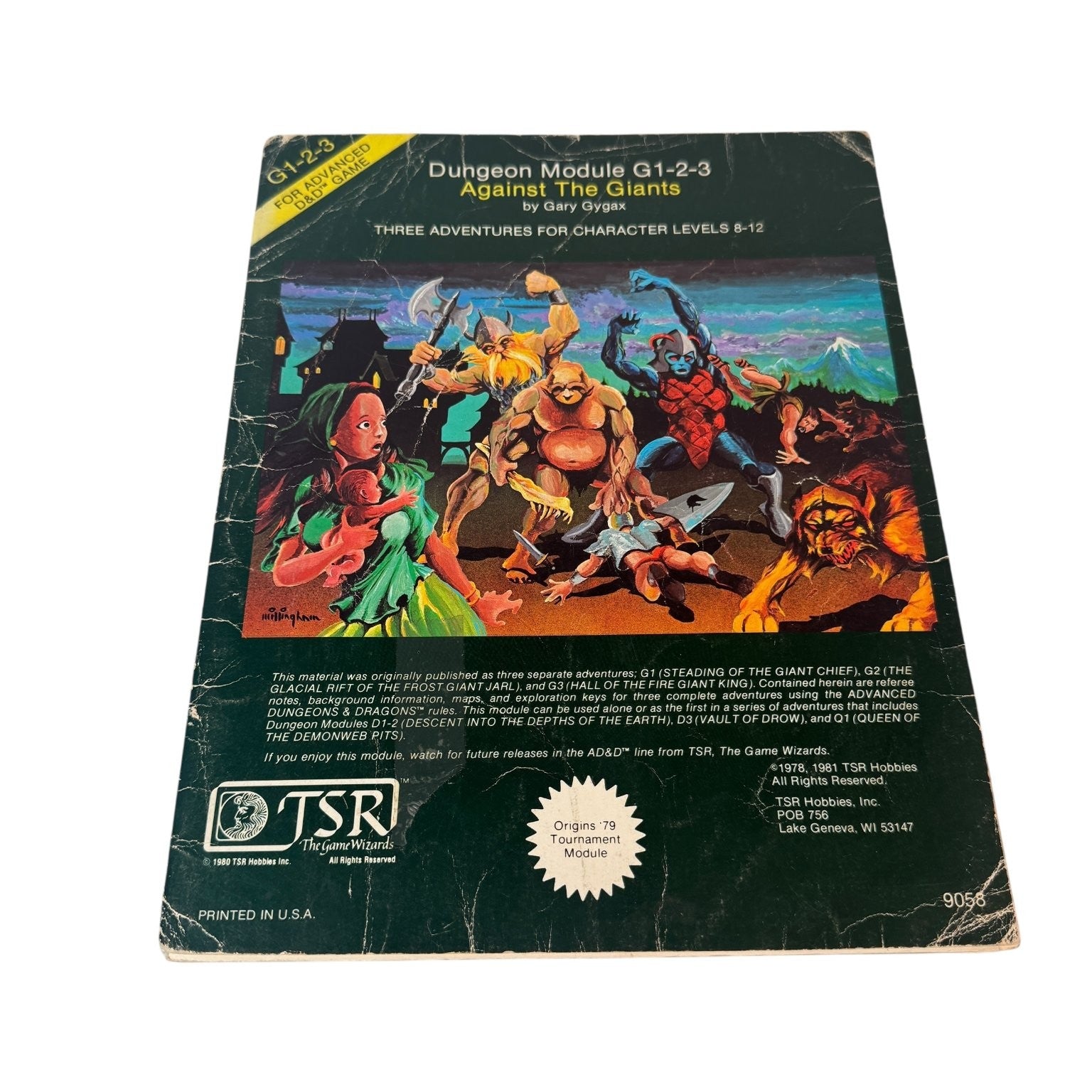 Dungeons & Dragons Against The Giants G1-2-3 Advanced Module 1980 TSR