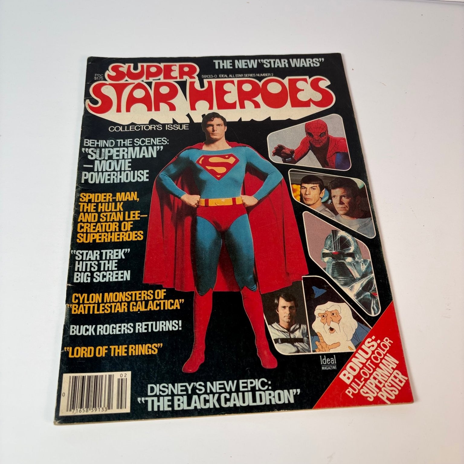 Super Star Heroes Magazine Issue 2 Superman Movie Star Wars Battlestar Galactica
