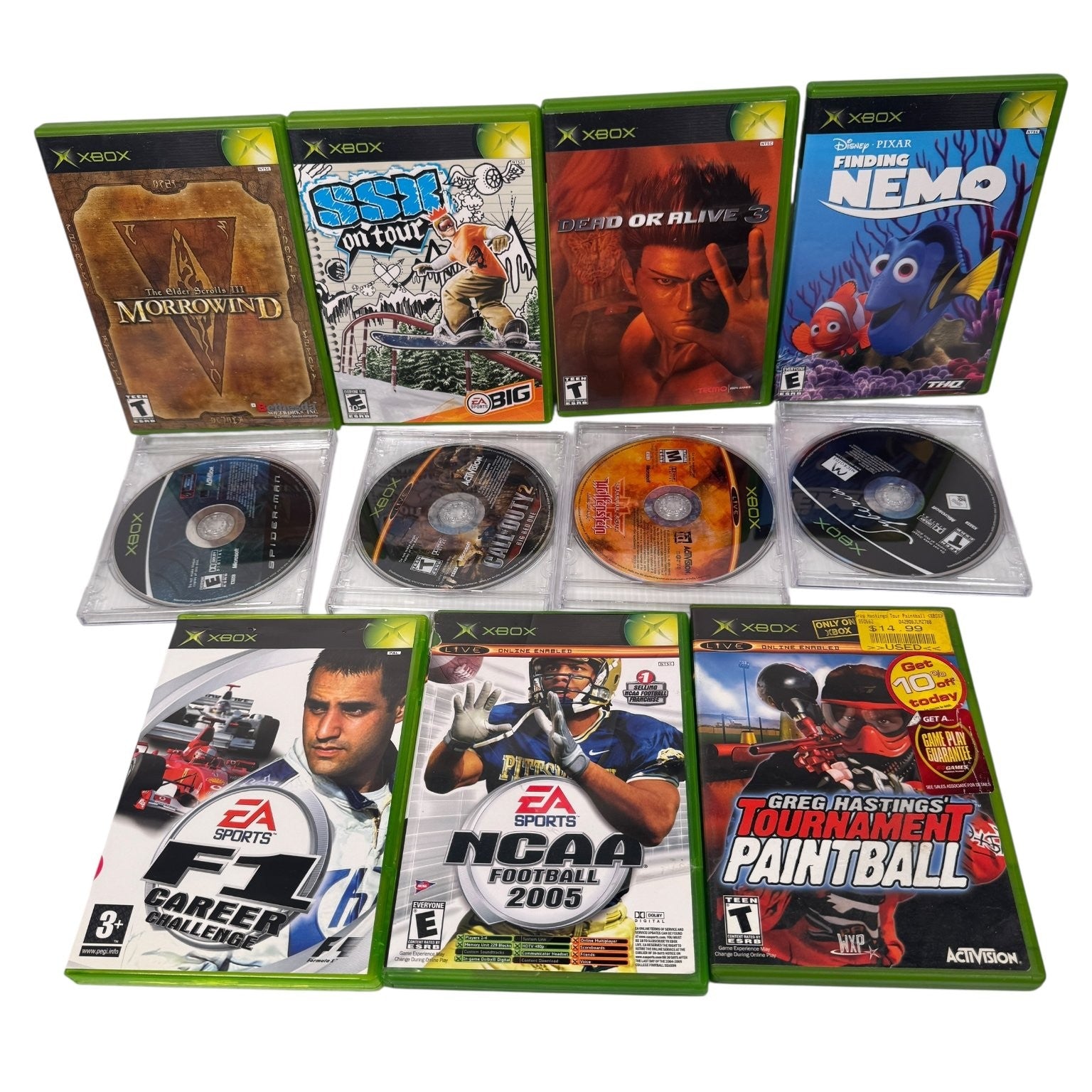 Huge Lot of 11 Xbox Games Morrowind, SSX, Syberia, Wolfenstein & More