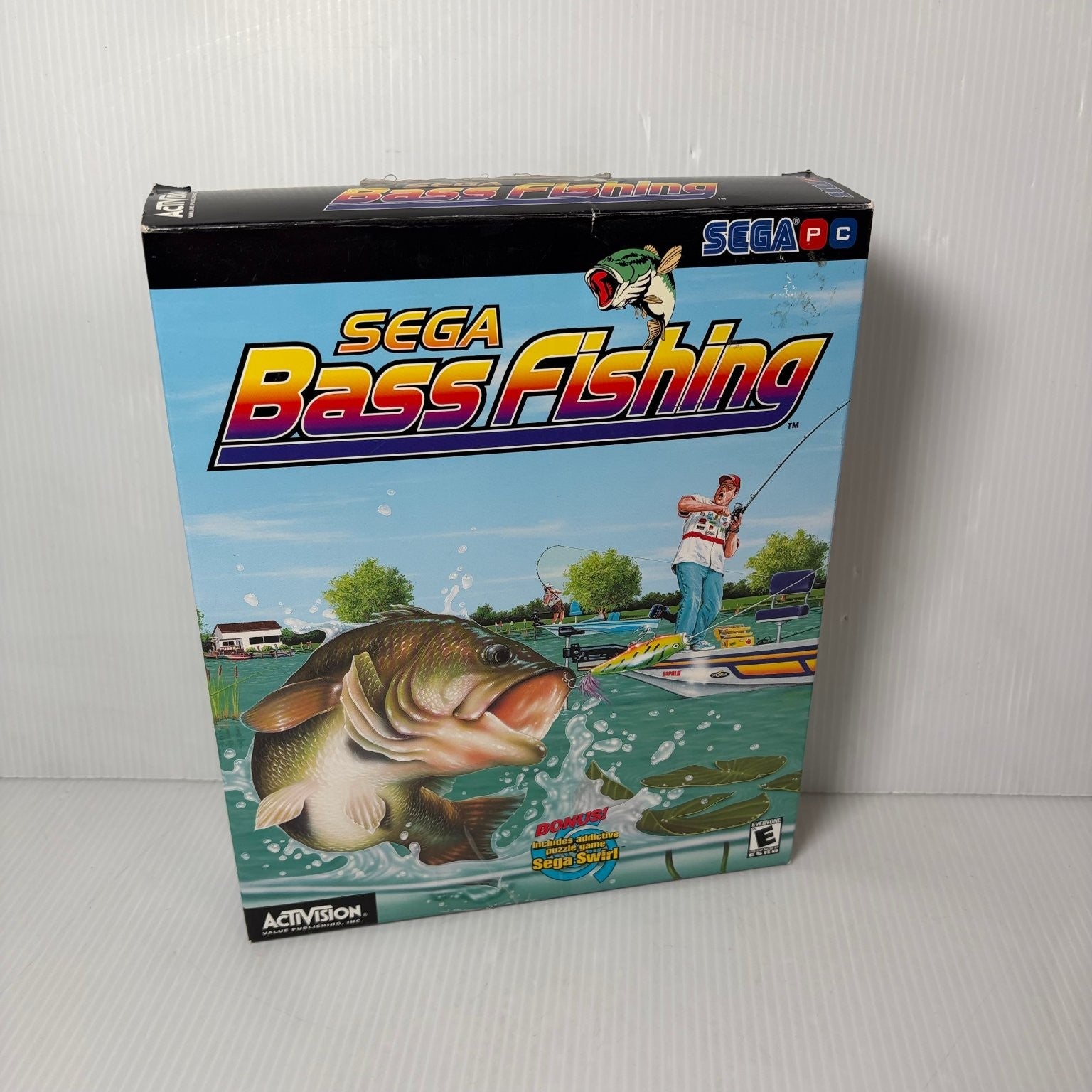 Sega Bass Fishing Big Box PC Video Game Fishing Simulation Complete RARE