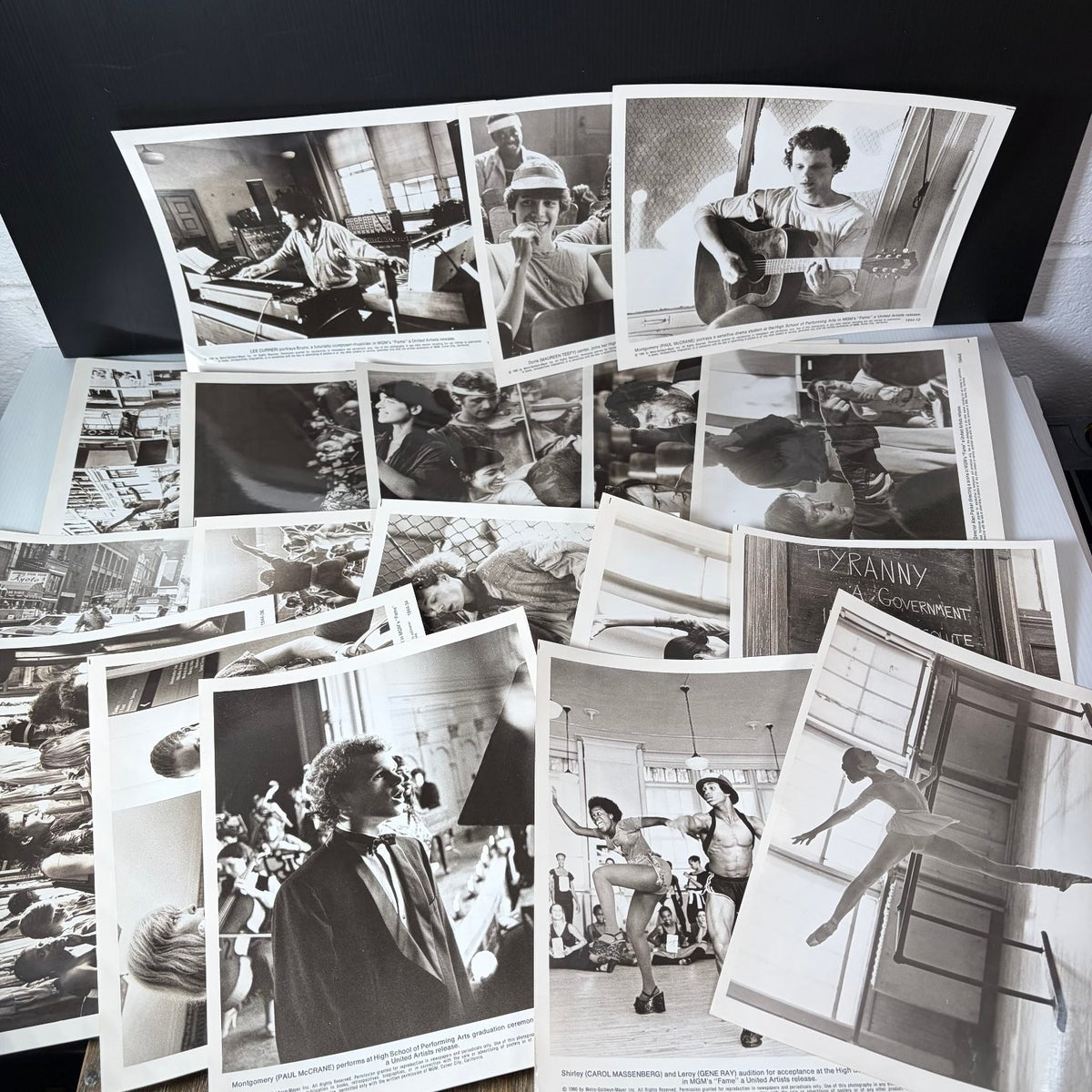 Vintage MGM Fame 1980 Movie Press Kit Photos Lot of 18 Black White Scenes