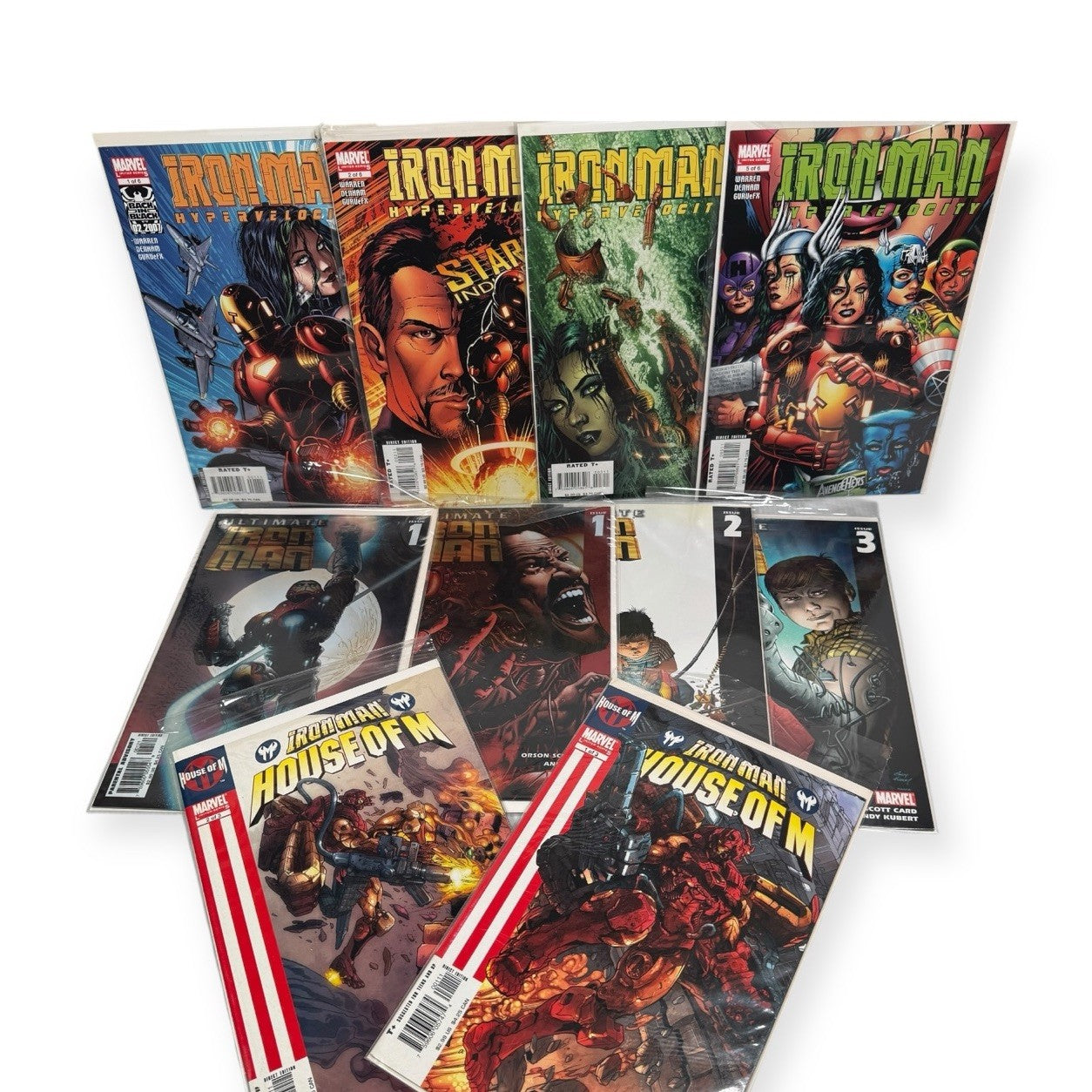 Iron Man Lot Of 10 Hypervelocity 1-3, 5, Ultimate 1-3 w/ Holo Variants & More