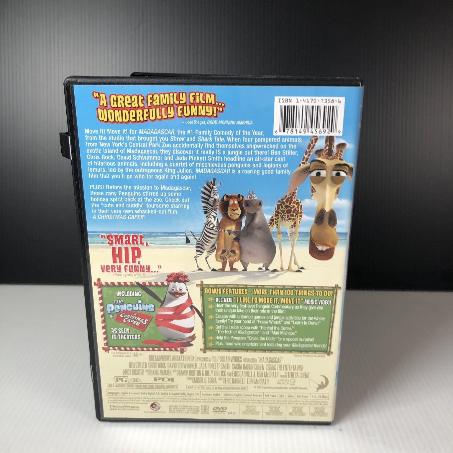Madagascar DVD 2005 Family Animation Ben Stiller Chris Rock