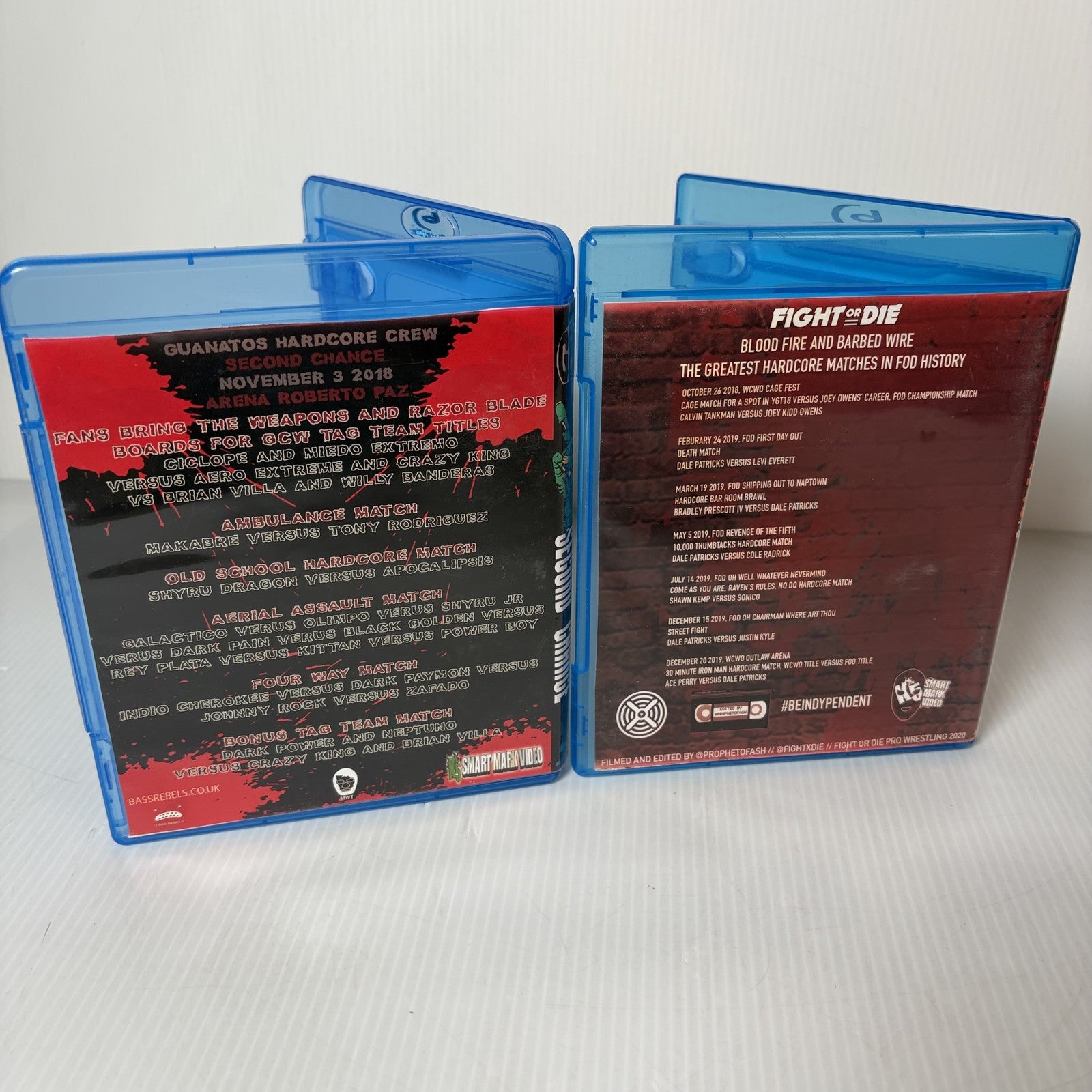 Indie Wrestling Blu-ray Lot of 2 GHC Second Chance & FOD Blood Fire Barbed Wire