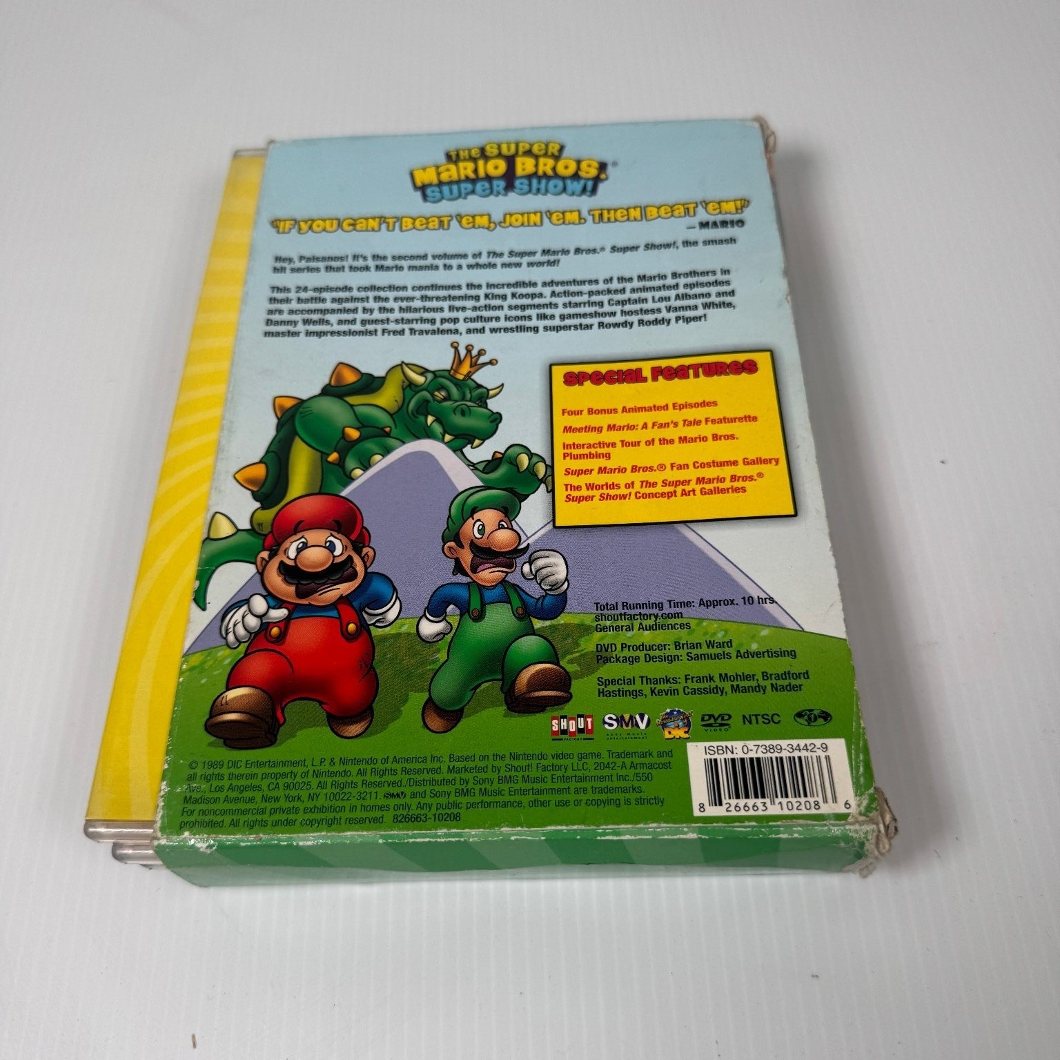 The Super Mario Bros. Super Show Volume 2 DVD 1989 Animated Series w/ Slipcover
