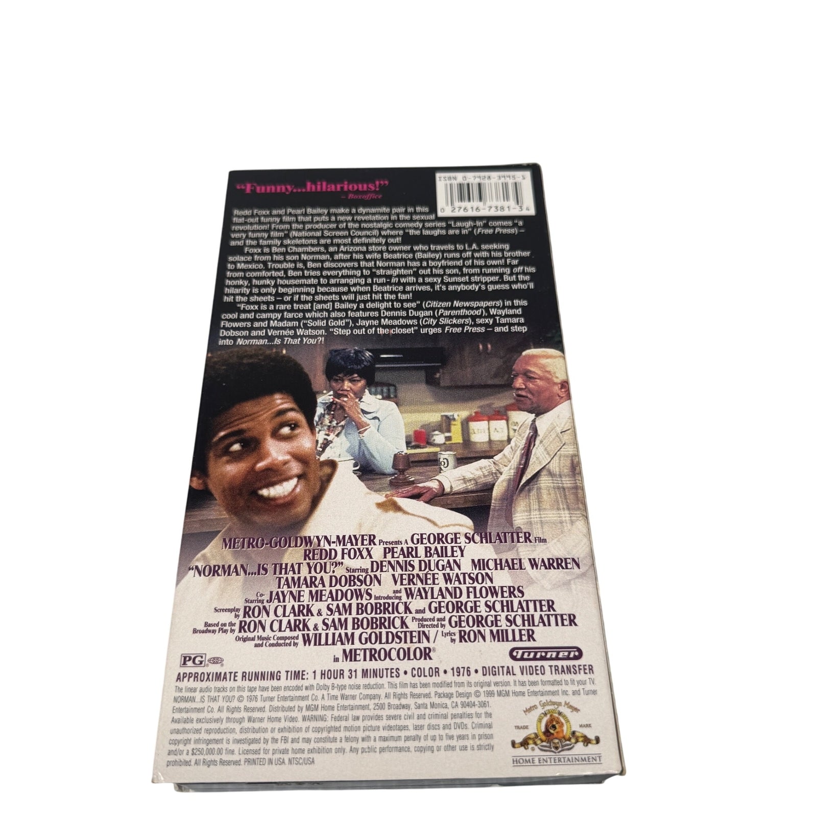 Norman Is That You VHS Rare Cult Comedy Movie Redd Foxx Pearl Bailey Soul Cinema