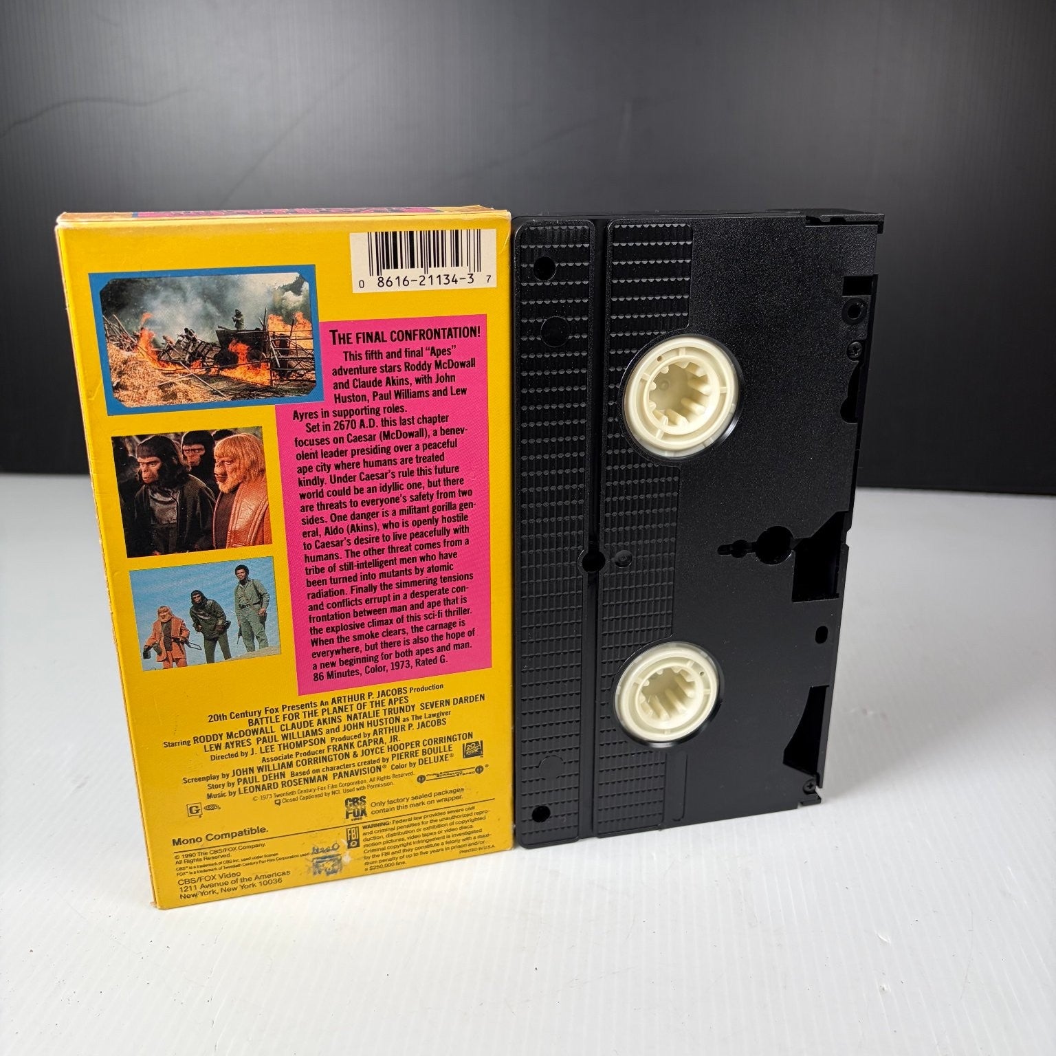 Battle For The Planet Of The Apes VHS 1973 Sci-Fi Classic CBS/FOX Video