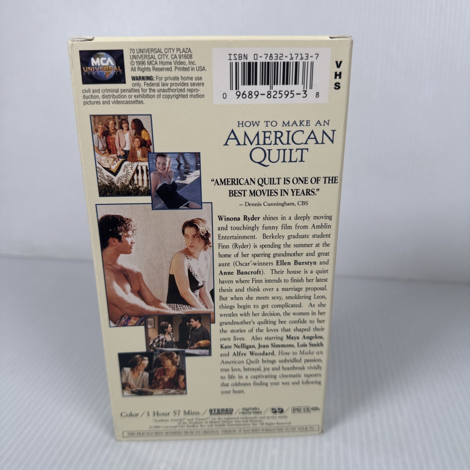 How to Make an American Quilt (VHS, 1996) Winona Ryder Romance Movie