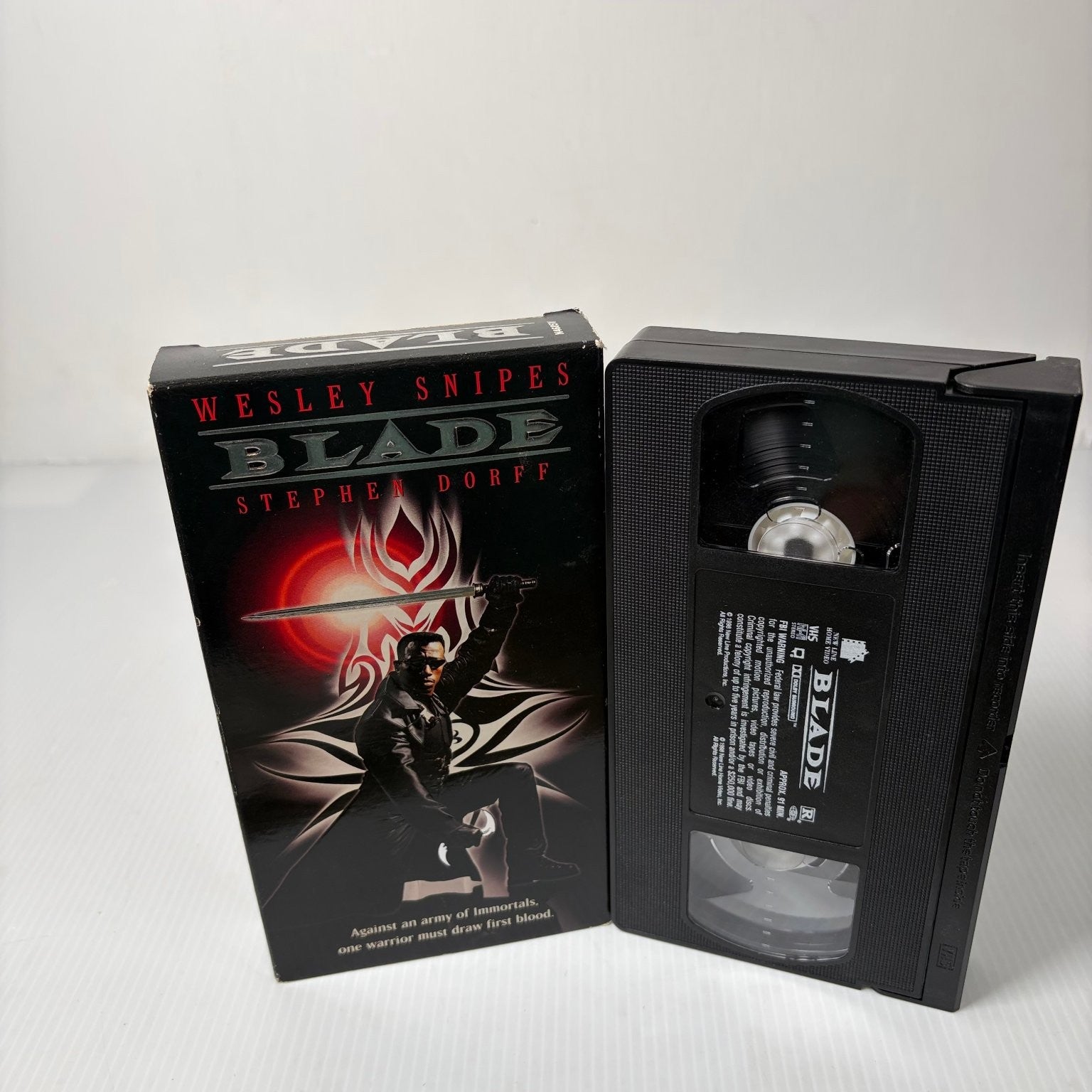 Blade VHS 1998 Action Horror Wesley Snipes Stephen Dorff New Line Cinema