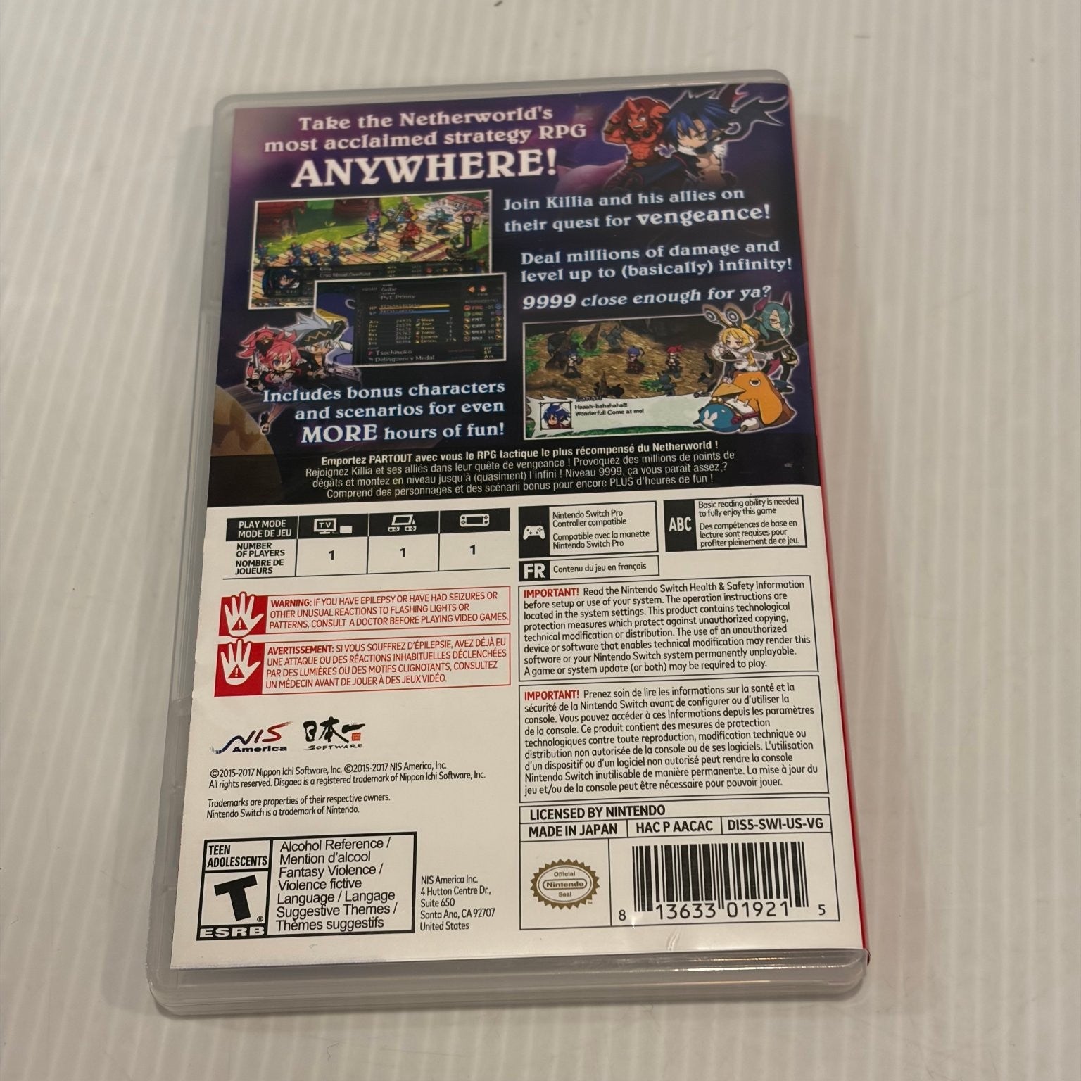 Disgaea 5 Complete Nintendo Switch Video Game Strategy RPG Tactical
