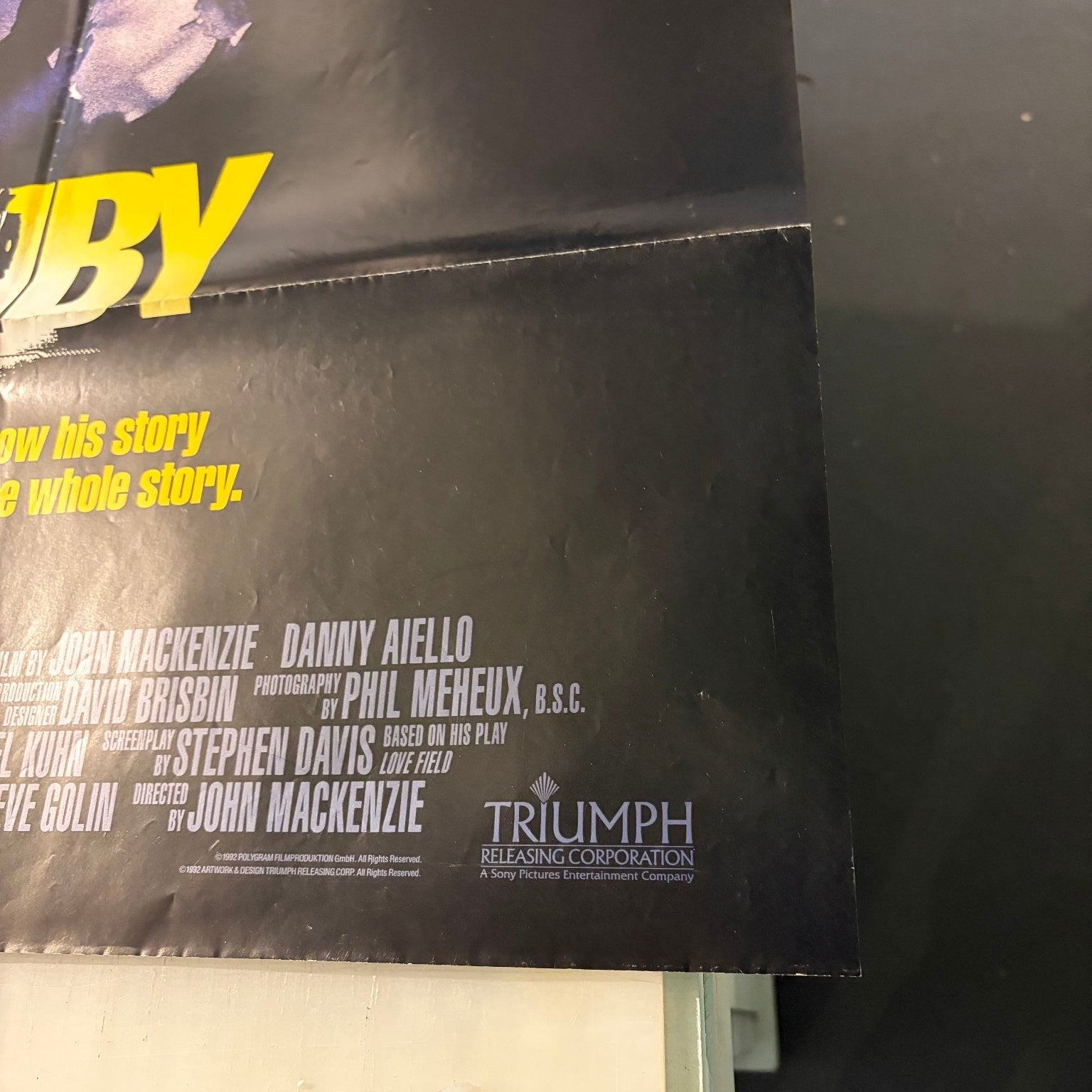 Vintage Ruby 1992 One Sheet Movie Poster USA Danny Aiello Mafia JFK 27"x40"