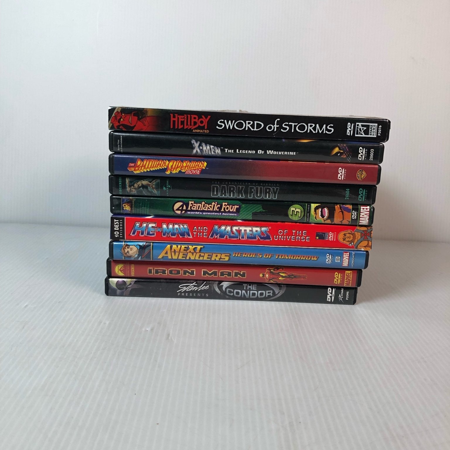 Lot of 9 Superhero & Comic Book Animated DVDs X-Men, He-Man, Hellboy & More