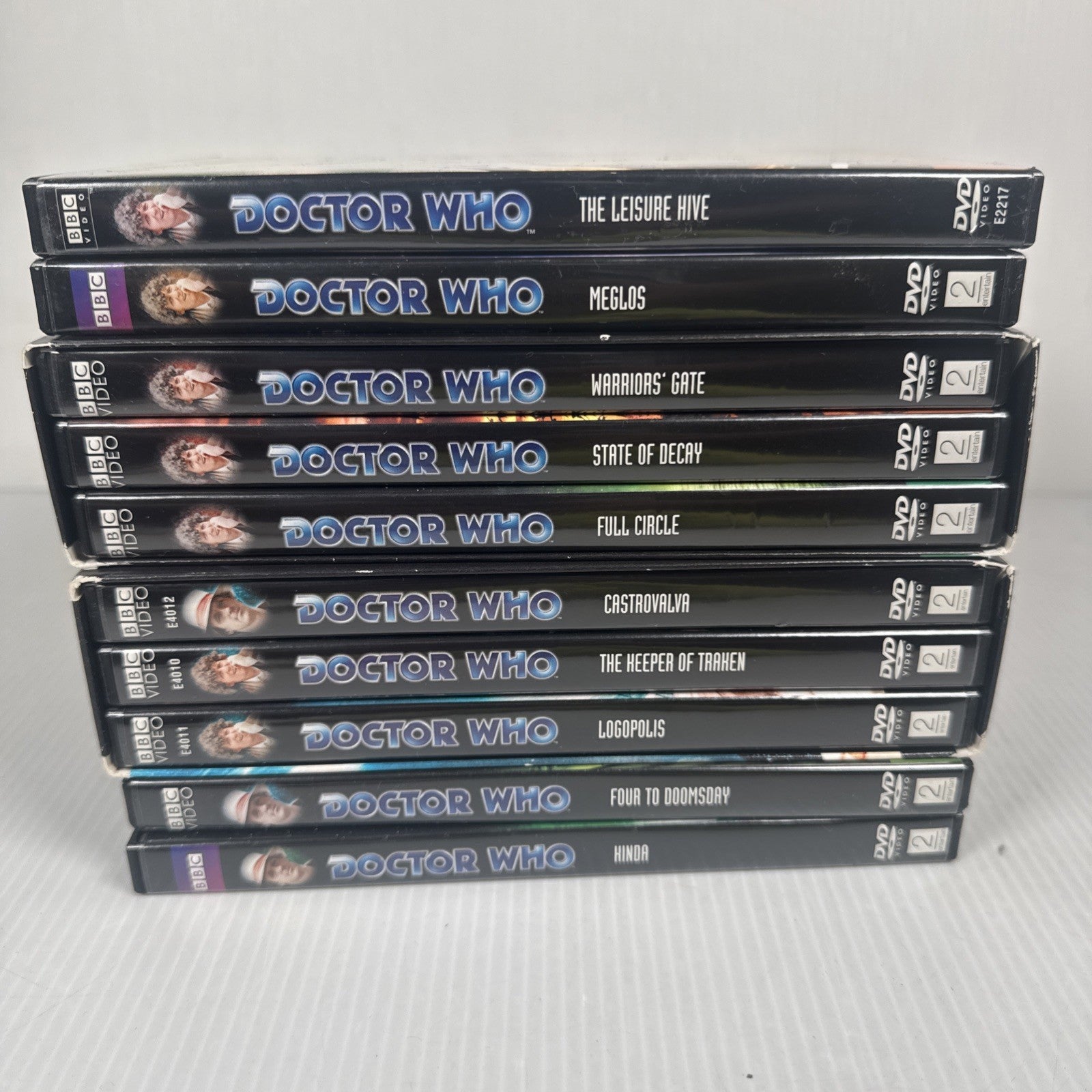 Mixed Lot Of 10 Doctor Who DVDs Tom Baker & Peter Davison Years US Release NTSC