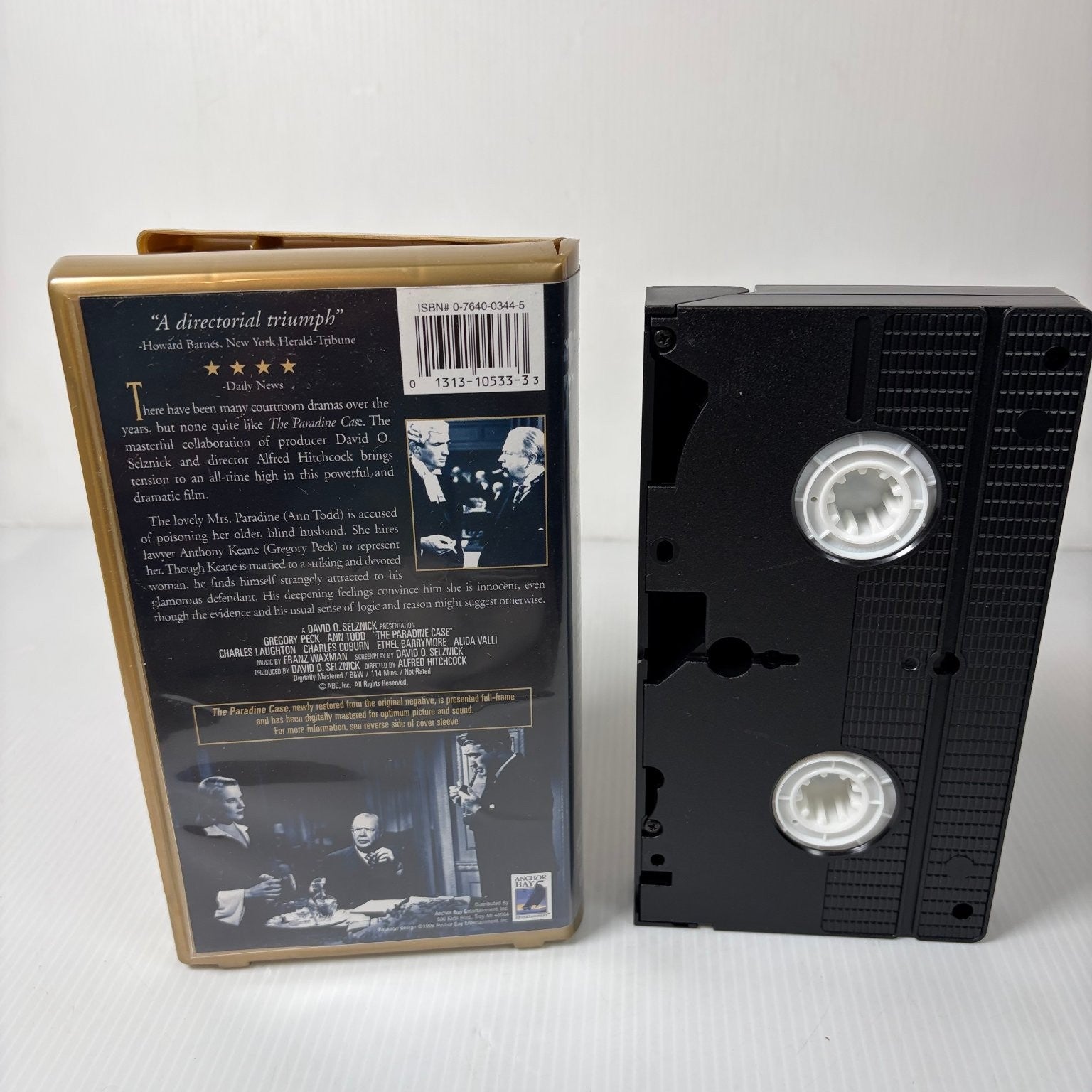 The Paradine Case VHS 1947 Suspense Thriller Alfred Hitchcock Clamshell
