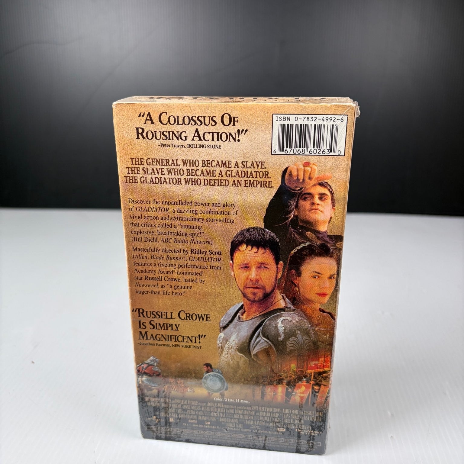 Gladiator VHS 2000 Epic Action Drama Russell Crowe DreamWorks Sealed
