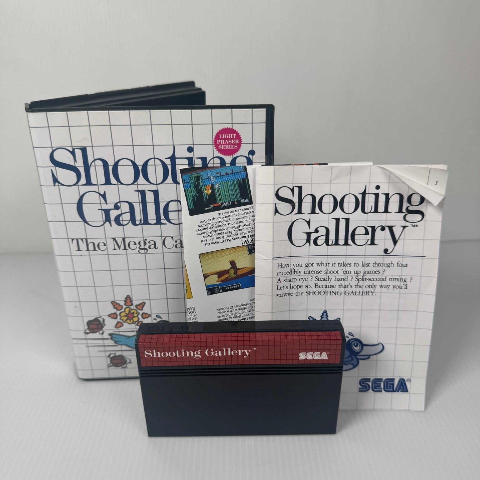 Shooting Gallery Light Phaser Series Sega Master System Video Game Complete CIB