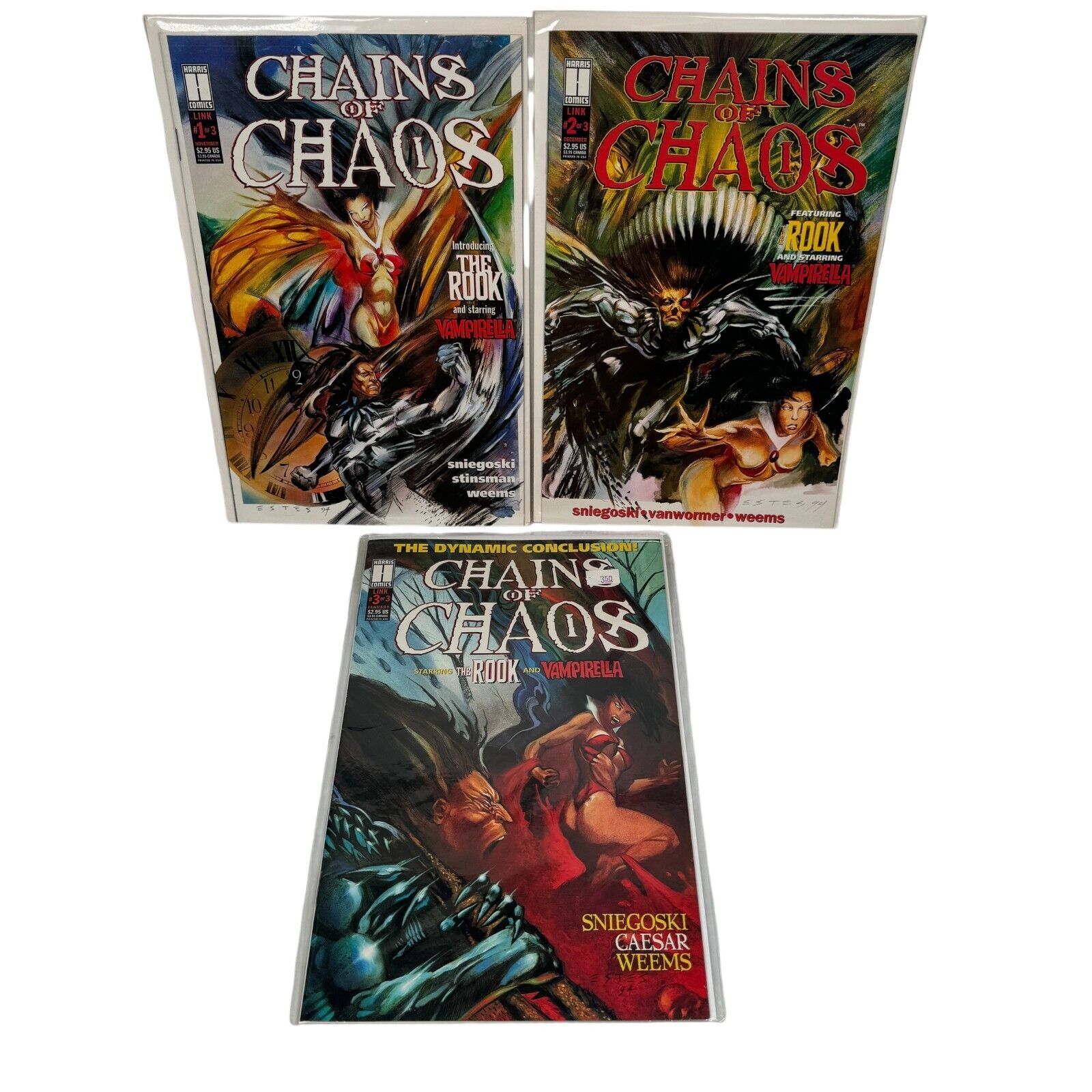 Vampirella & Rook Chains of Chaos Complete 3-Issue Series 1994 VF+ Harris Comics