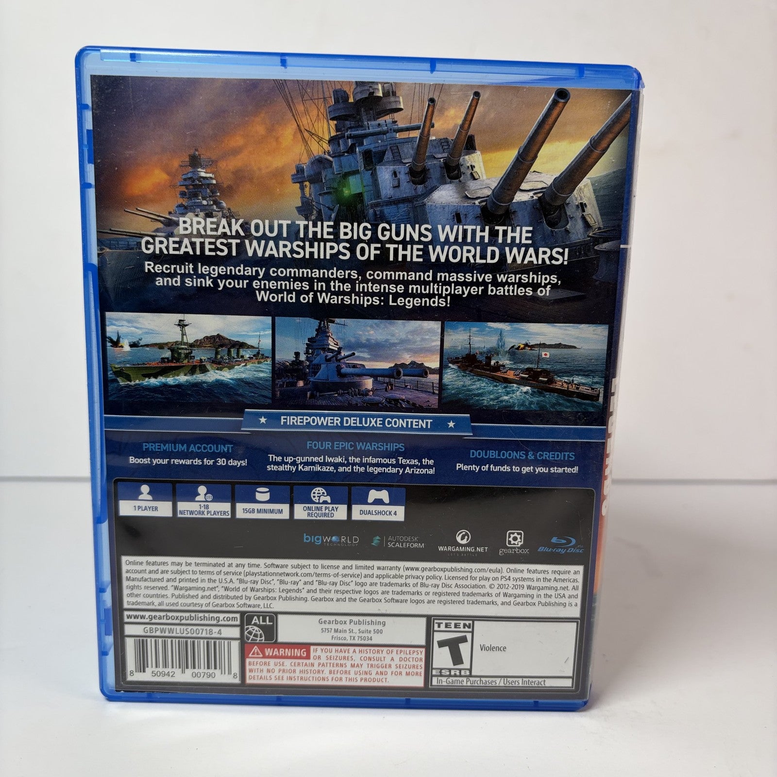 World of Warships Legends: Firepower Deluxe Edition PS4 PlayStation 4 Complete
