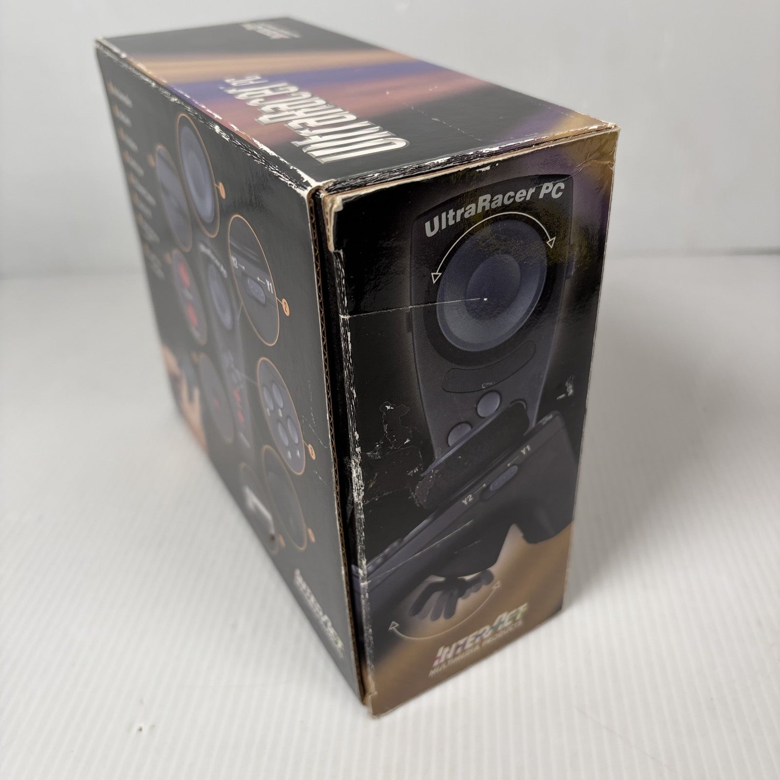 INTERACT UltraRacer PC Mini Hand Racing Wheel Controller for DOS Windows