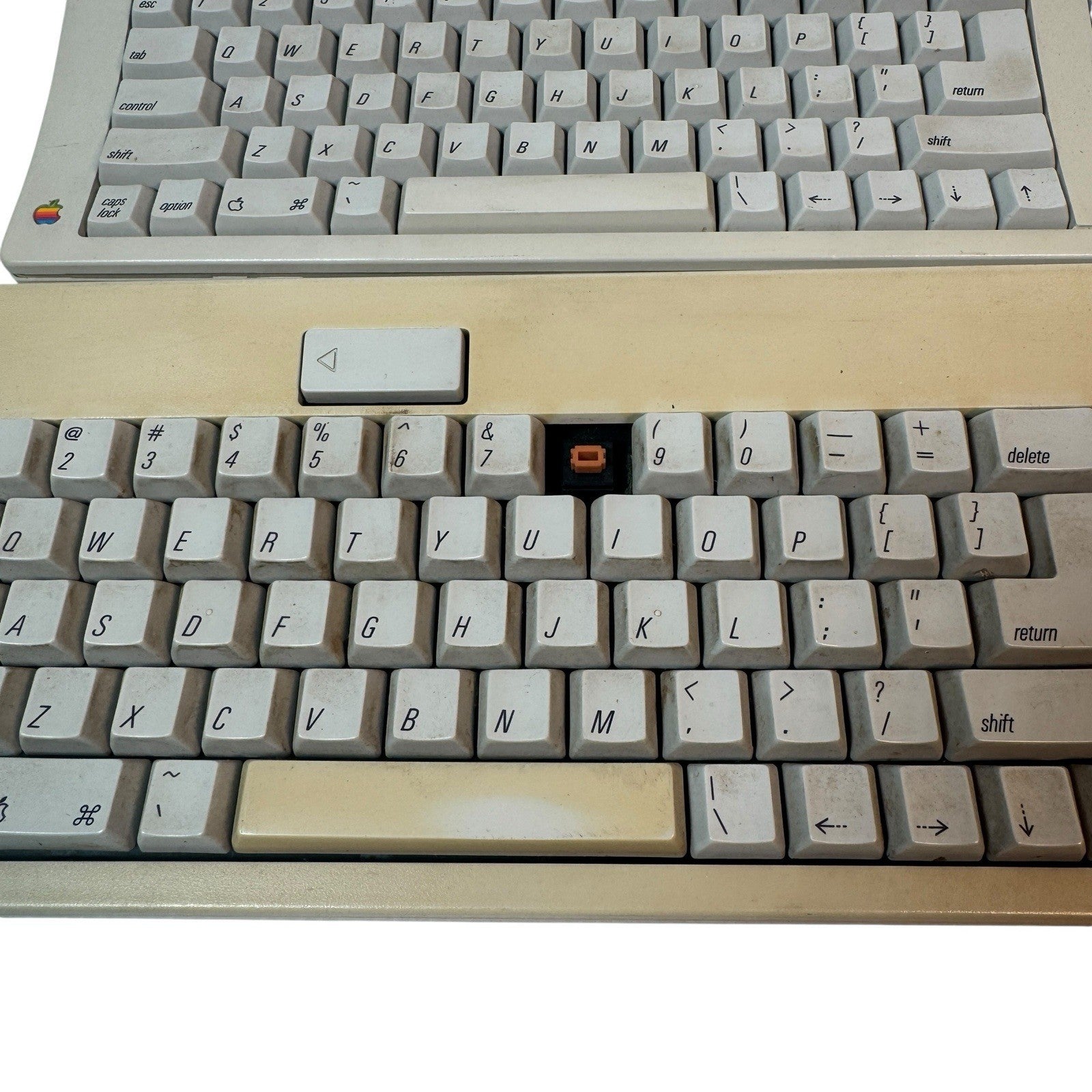 Vintage Apple Extended Keyboard II Lot of 2 Orange Alps ADB No Cables Untested