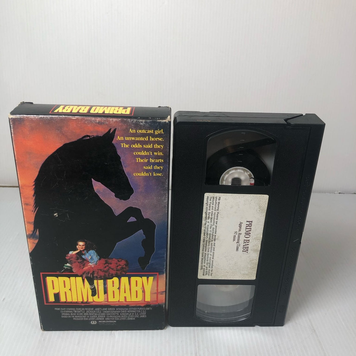 Primo Baby VHS 1991 Family Film Horse Adventure Worldvision