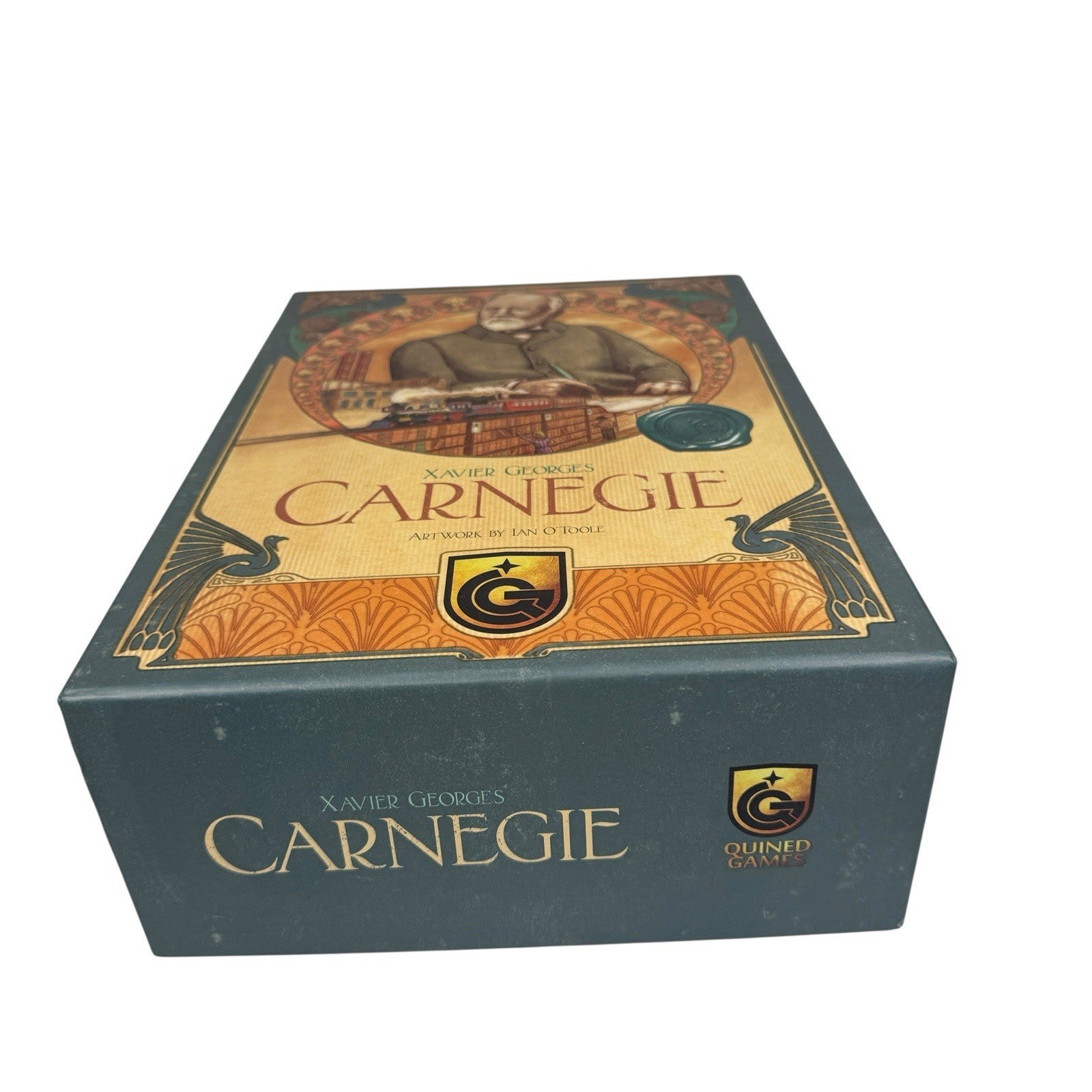 Carnegie (Kickstarter Deluxe Ed) Quined Strategy Board Game NM