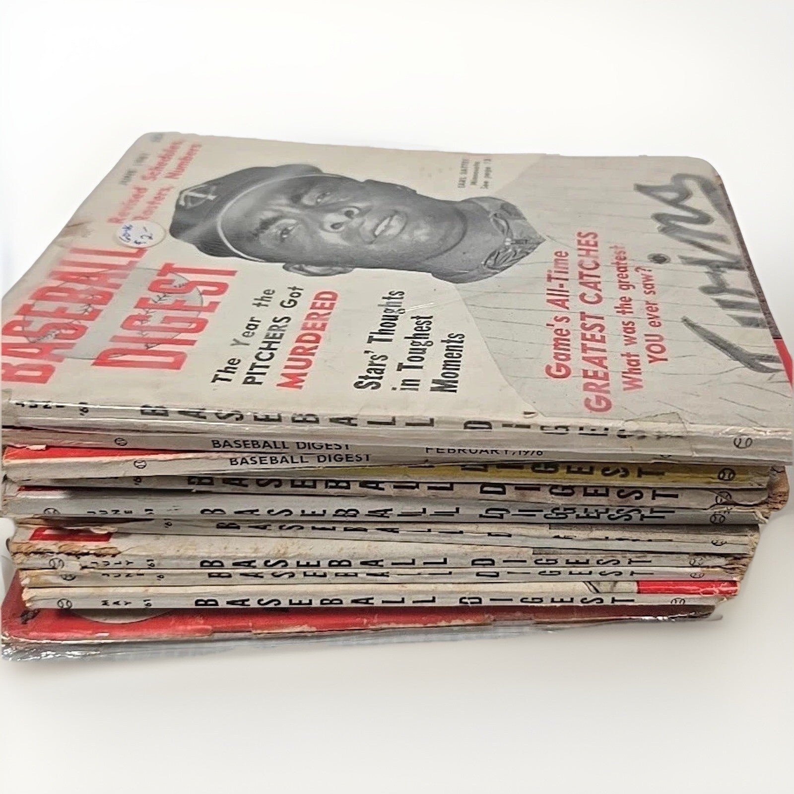 Mixed Lot of 13 Baseball Digest Magazines Vintage Sports 1960s (2 Duplicates)