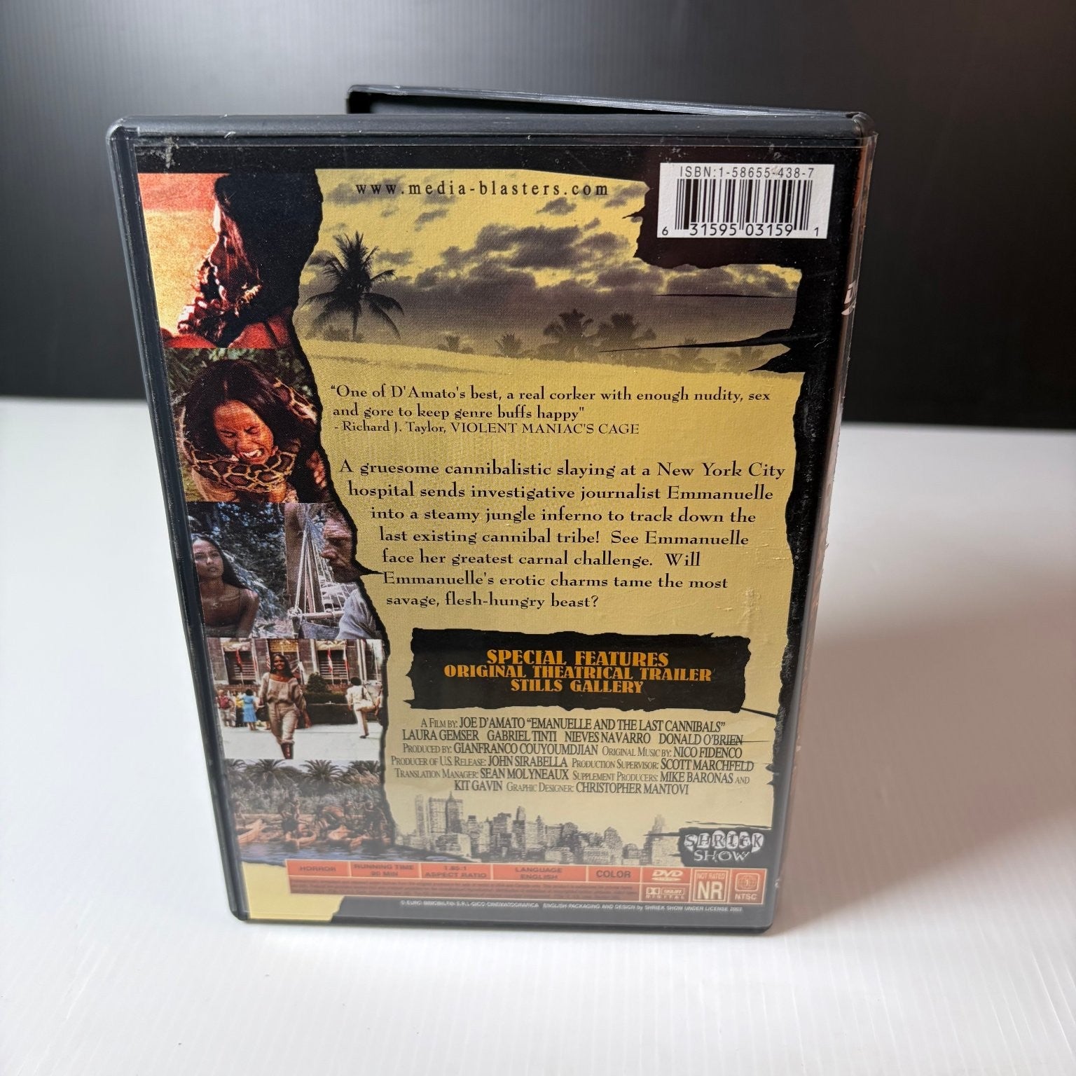 Emanuelle and the Last Cannibals DVD 2003 Joe D'Amato Laura Gemser Widescreen