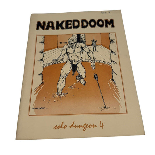 Naked Doom Solitaire Solo Dungeon #4 Flying Buffalo 2nd Ed VTG 1980 RPG VG+