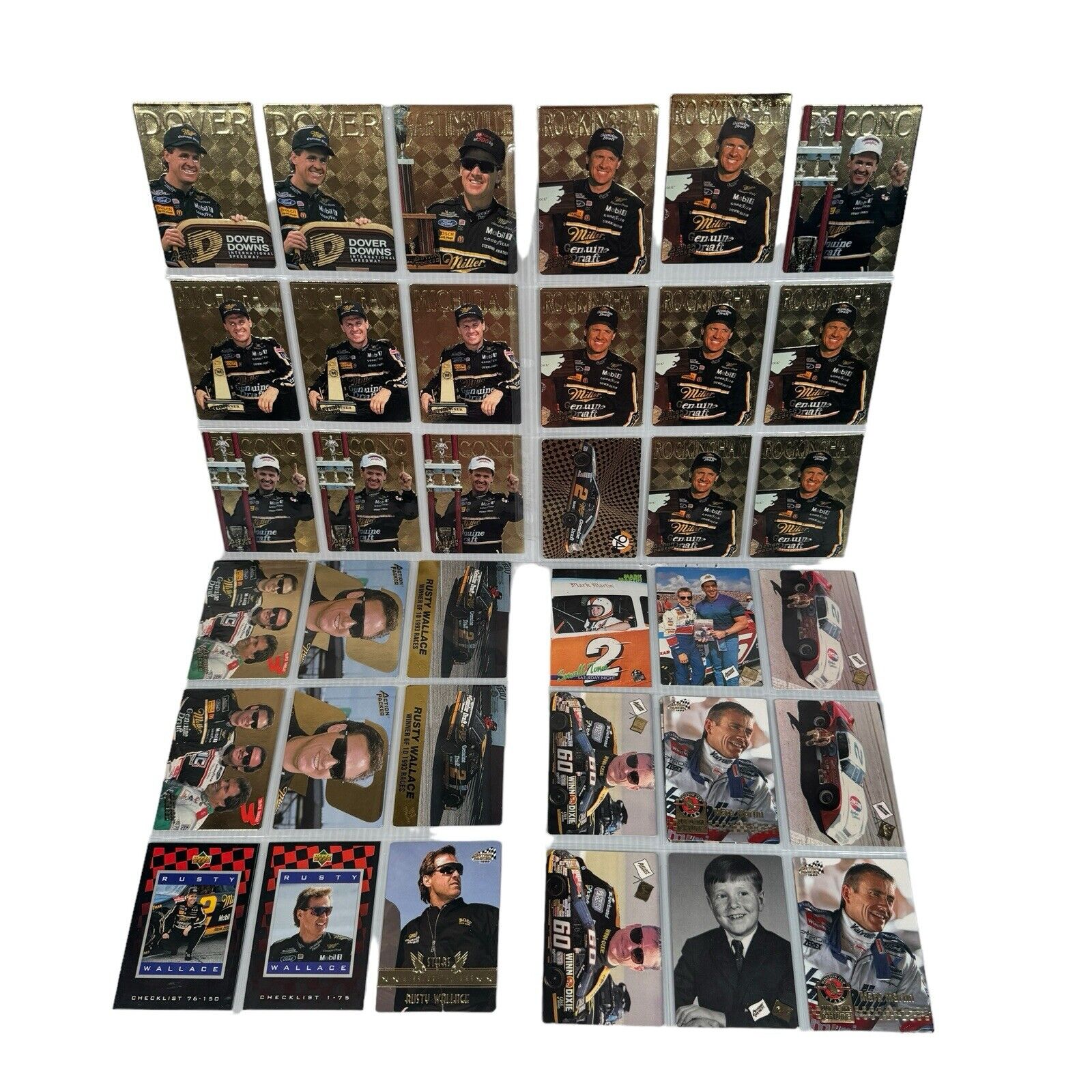 Lot Of 262 Nascar Trading Cards Action Packed Gold Foil Power Racing Upper Deck