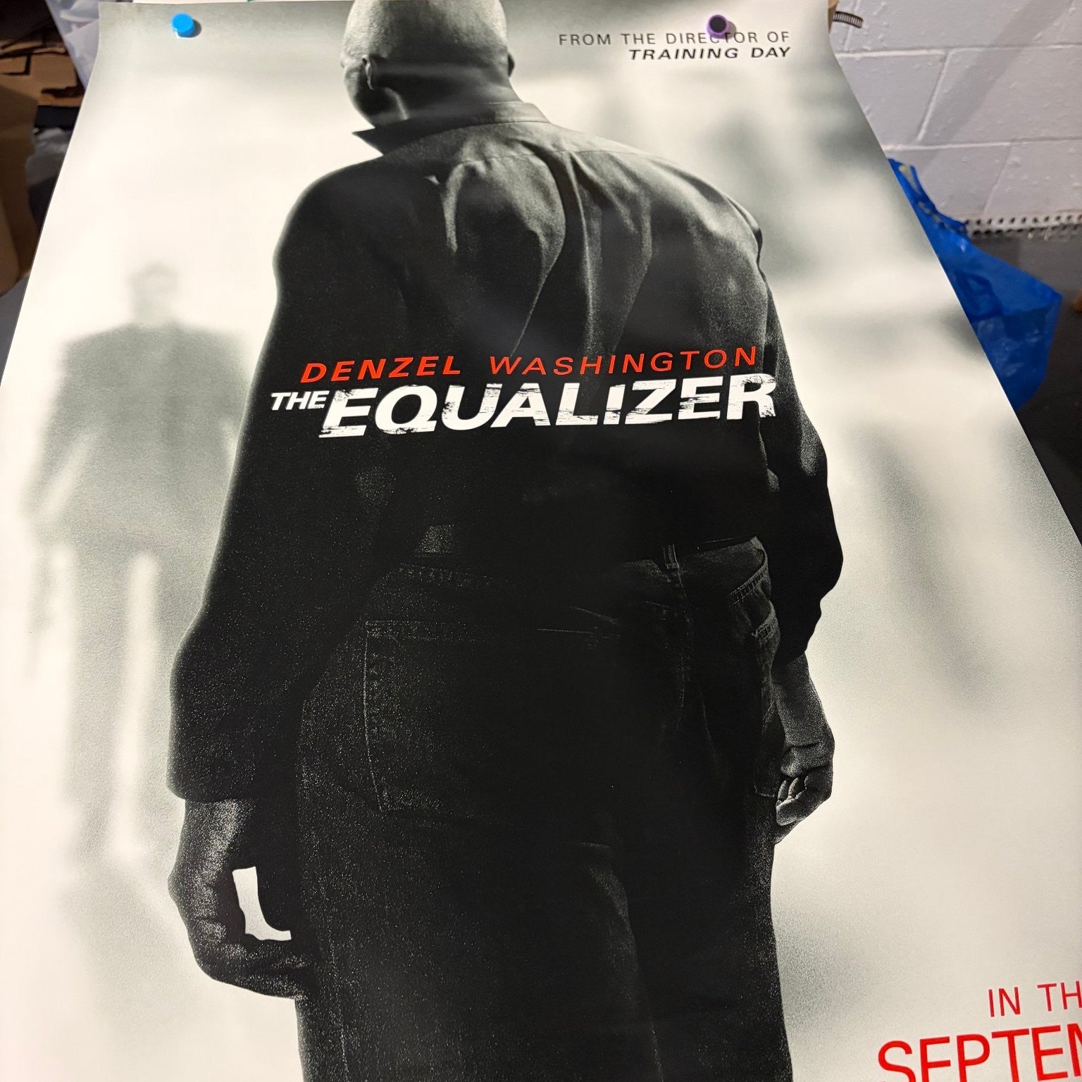 The Equalizer Advance Teaser One Sheet 2014 Denzel Washington DS