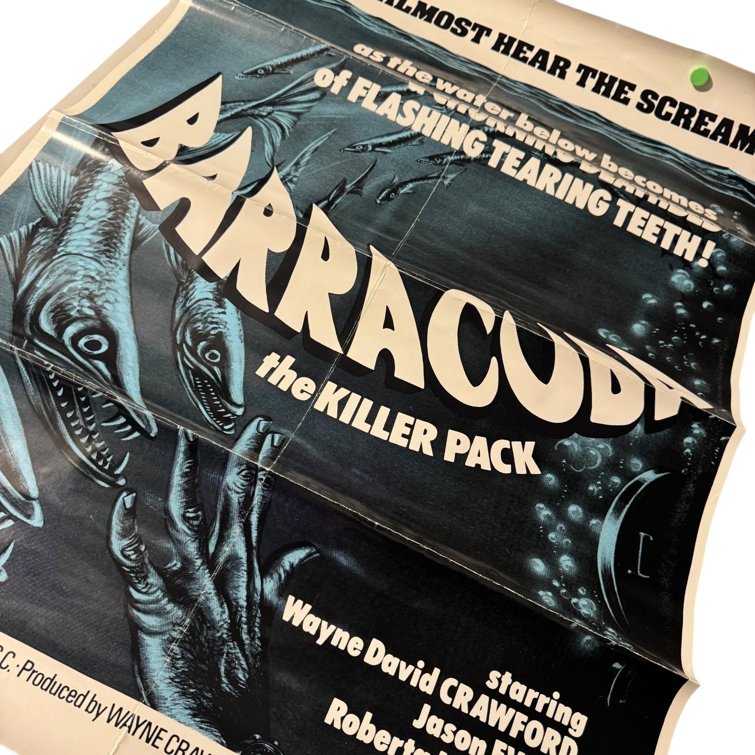 Barracuda 1978 One-Sheet Movie Poster Killer Pack Rare Advance Poster 27"x36"