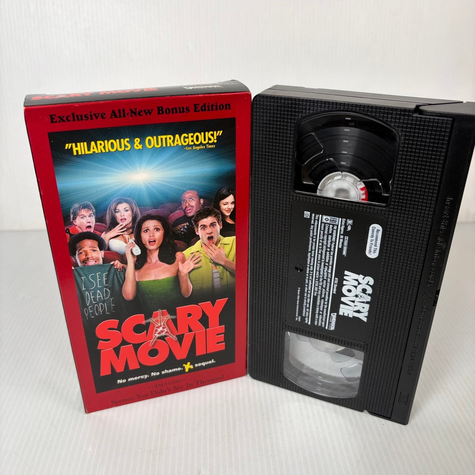 Scary Movie VHS 2000 Comedy Horror Bonus Edition Dimension Home Video