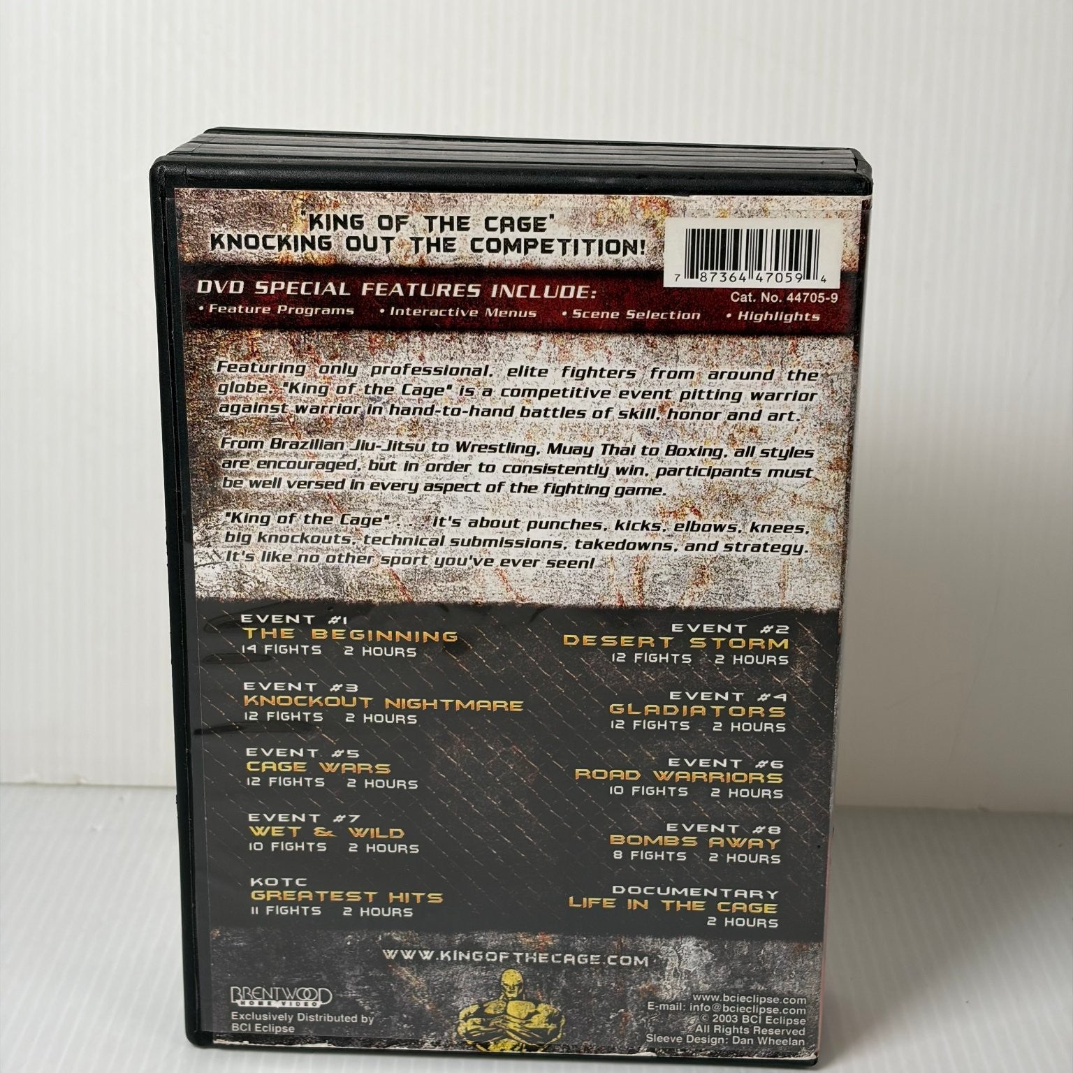 King of the Cage: Evolution of Combat DVD 2003 101 Fights MMA Documentary