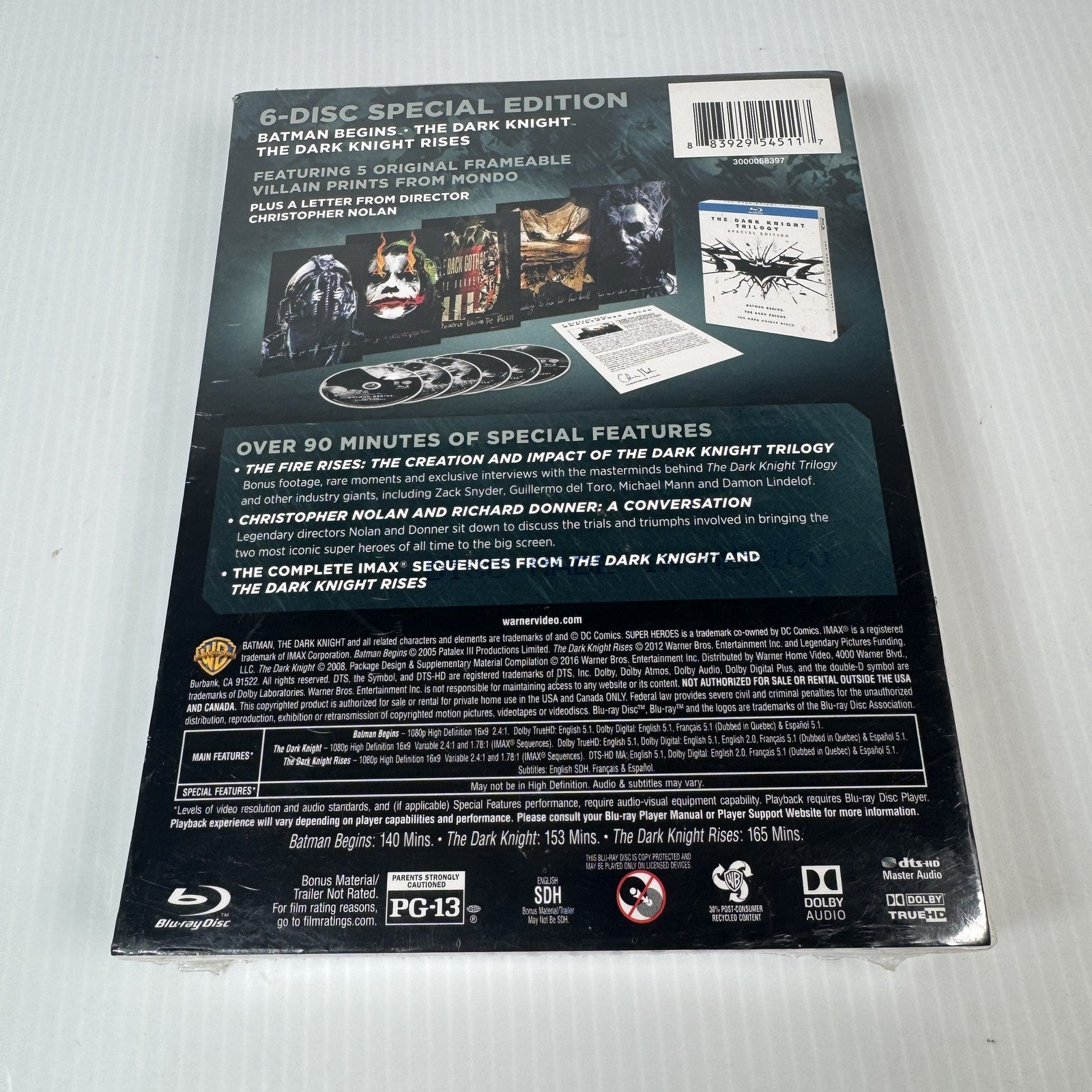 The Dark Knight Trilogy Blu-ray 6-Disc Special Edition Nolan Batman