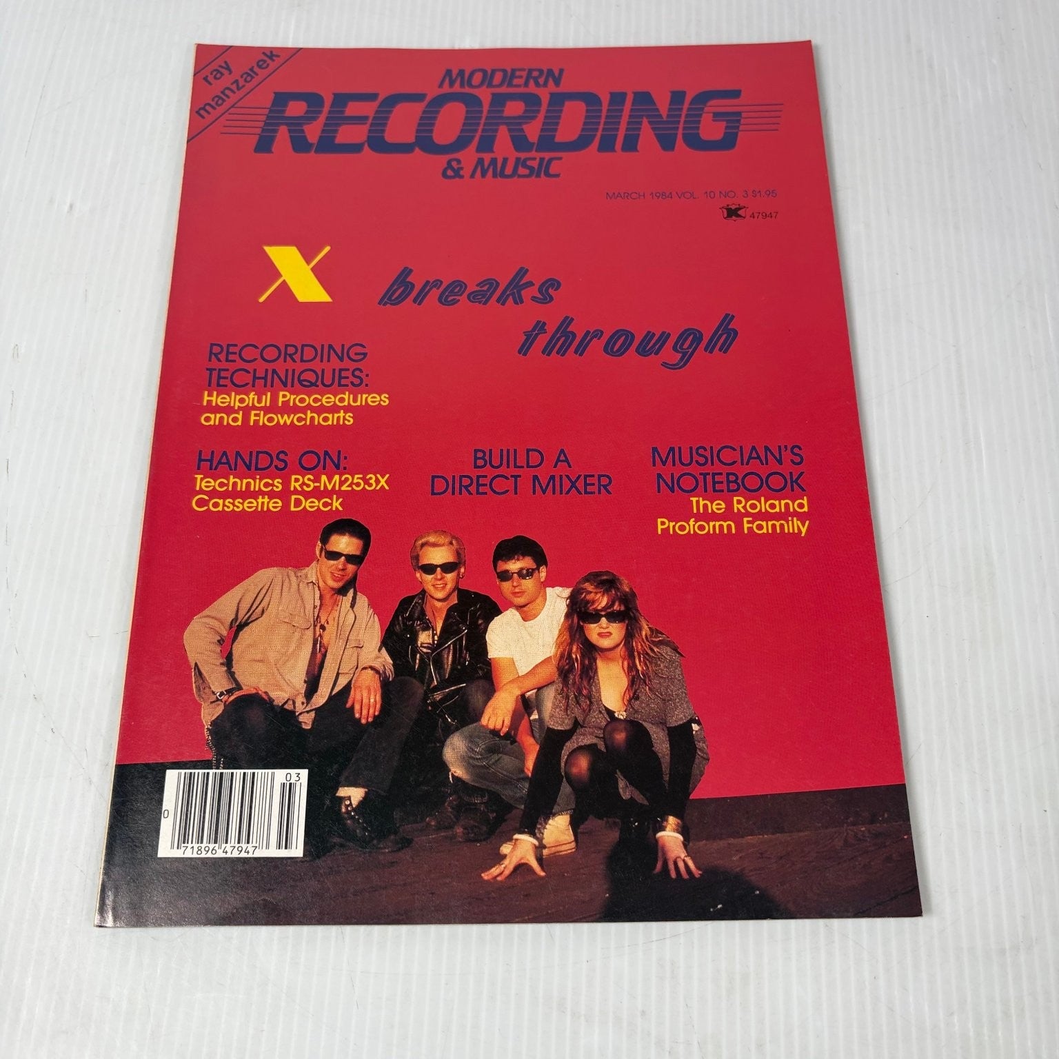 Modern Recording & Music Magazine March 1984 X Ray Manzarek