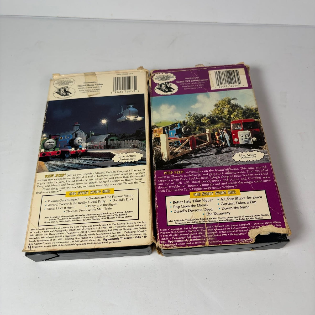 Thomas The Tank Engine & Friends VHS Lot of 2 1991 Kids Family Britt Allcroft