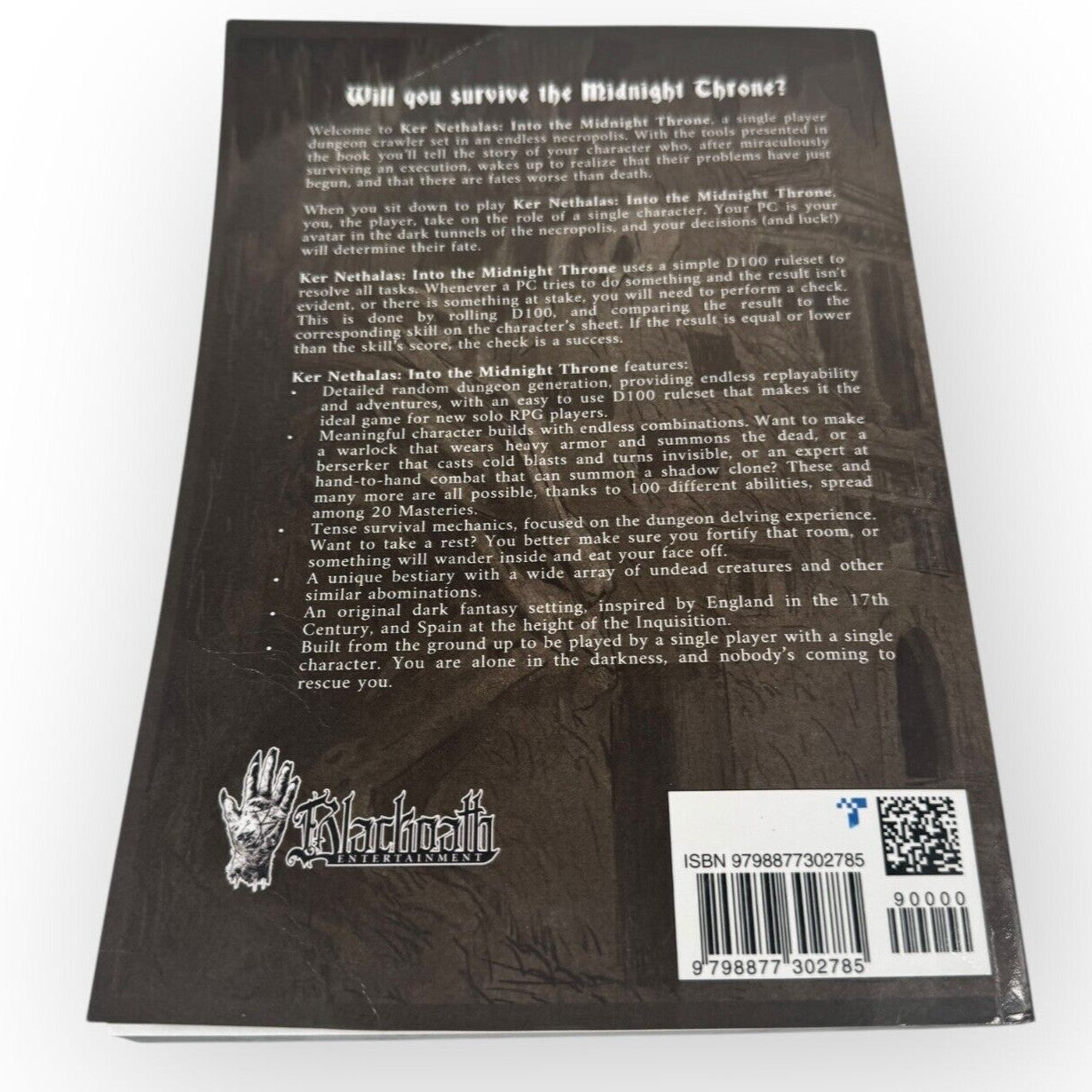 Ker Nethalas: Into the Midnight Throne Dungeon Survival RPG Rules Blackoath Ent.