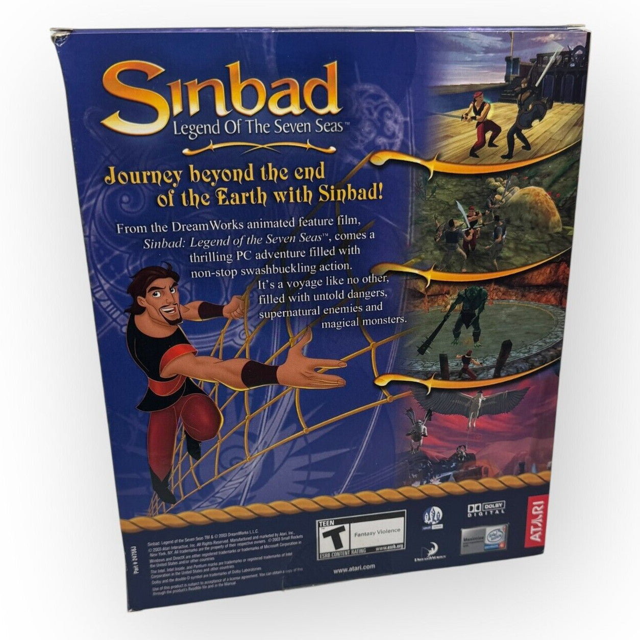 Sinbad Legend of the Seven Seas PC Big Box Game by Atari Complete CIB